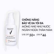 VICHY Gel Chống Nắng Giúp Ngăn Ngừa, Giảm Thâm Nám và Giảm Nếp Nhăn - CAPITAL SOLEIL UV-AGE DAILY ANTI PHOTO-AGEING WATER FLUID (50ml)