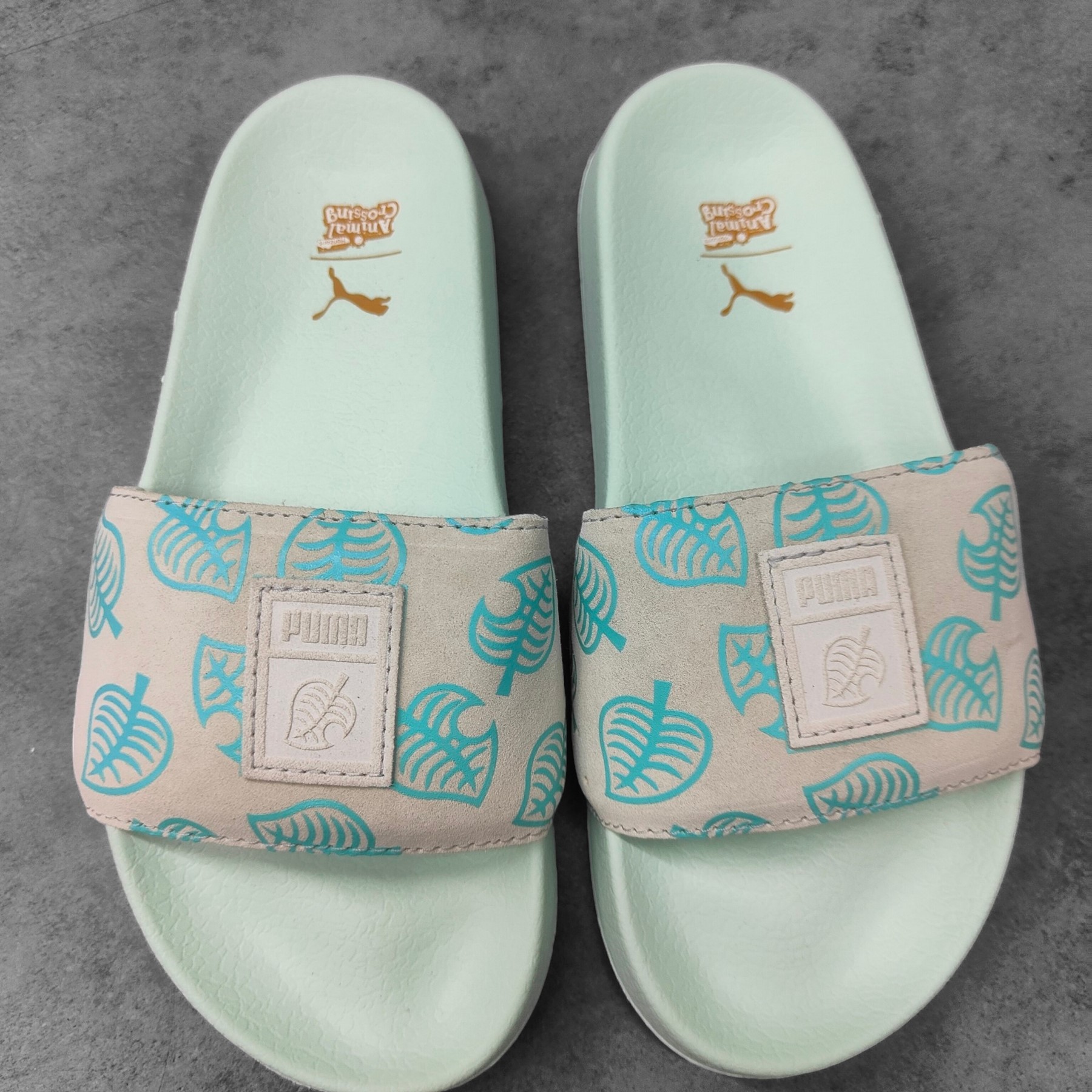 (MỚI CHÍNH HÃNG)DÉP PUMA SUEDE LEADCAT  *XANH MINT*