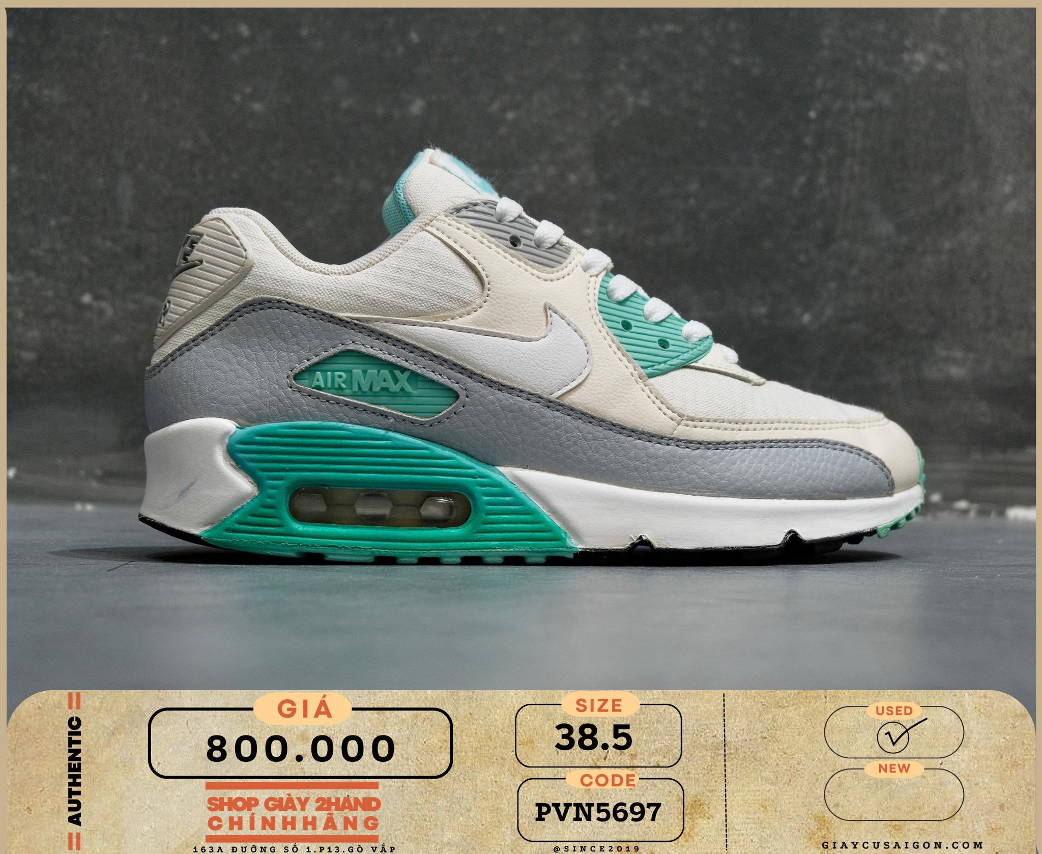 Giày 2hand Nike Air Max 90 Emerald Green 325213 140 - 5697