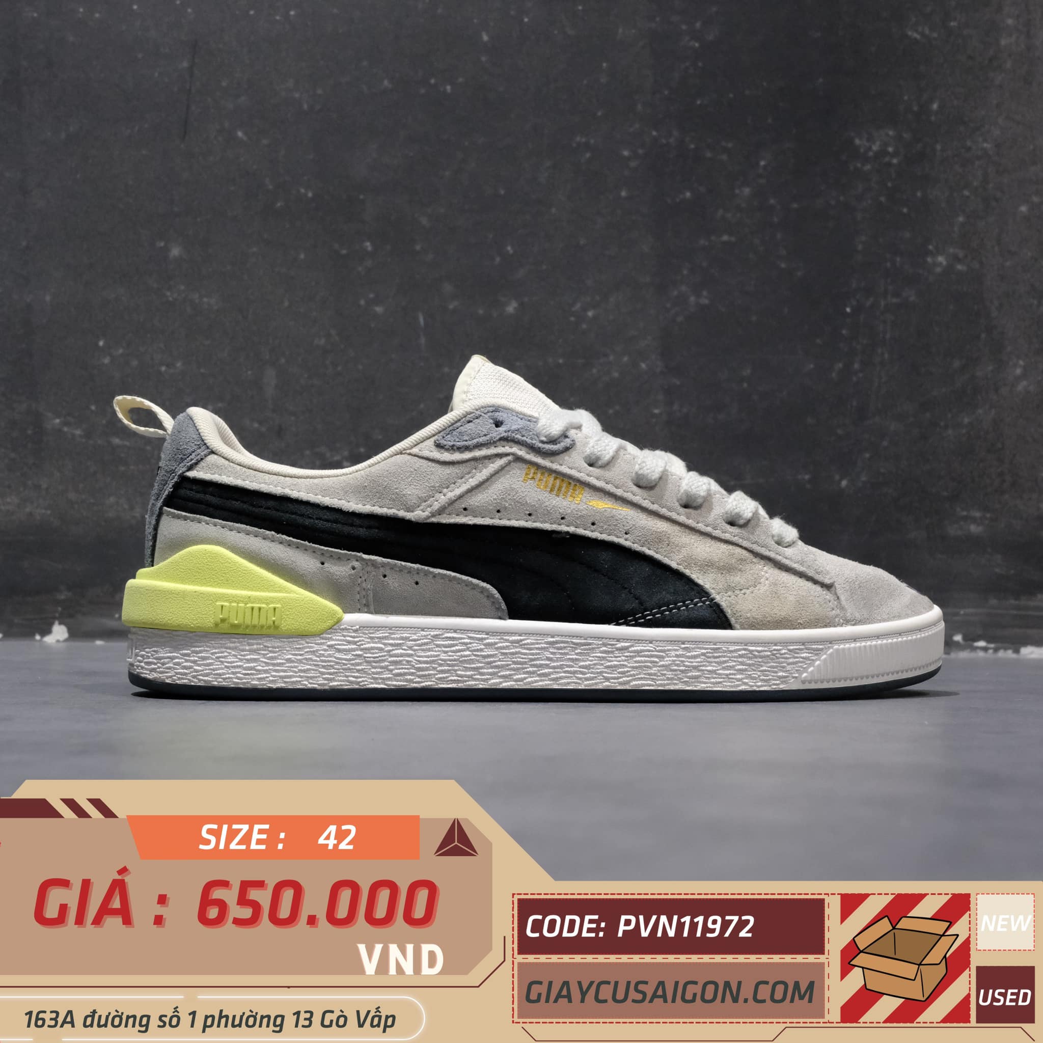 2hand Giày Puma Suede Bloc Trainers 381183-01 SIZE 42 PVN11972