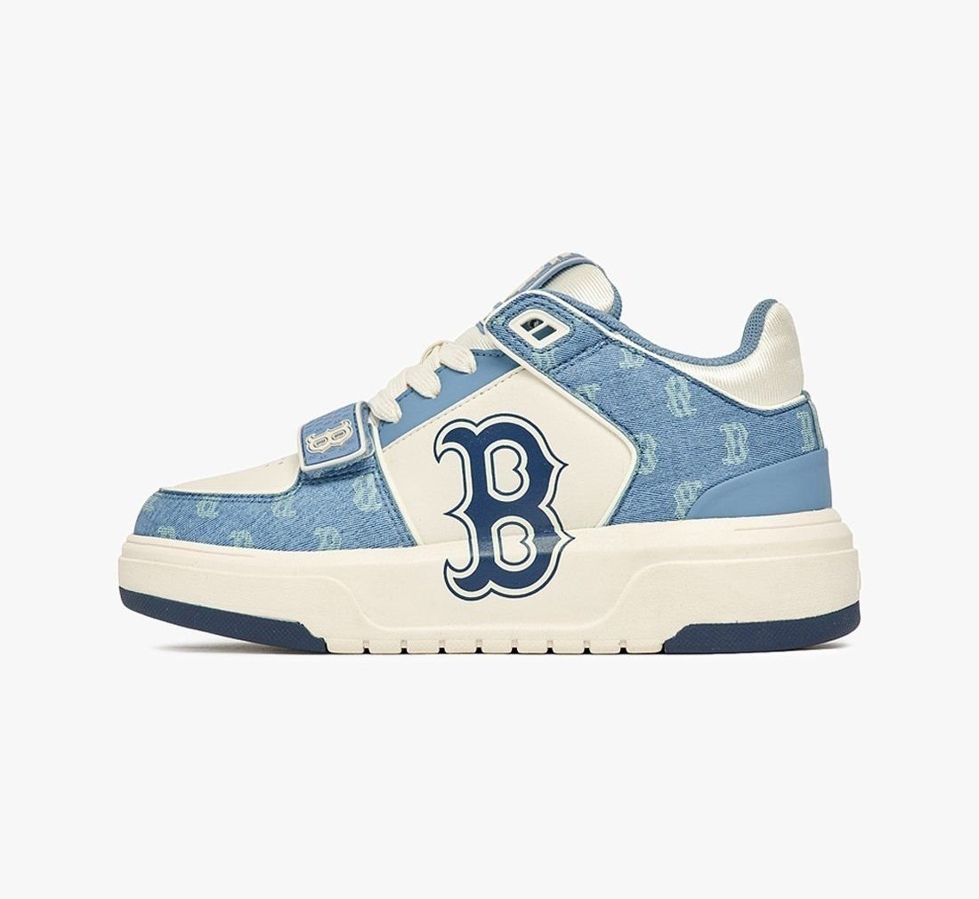 (MỚI CHINH HÃNG)MLB CHUNKY LINER MID DENIM BOSTON RED SOX D.BLUE 3ASXCDN3N-43