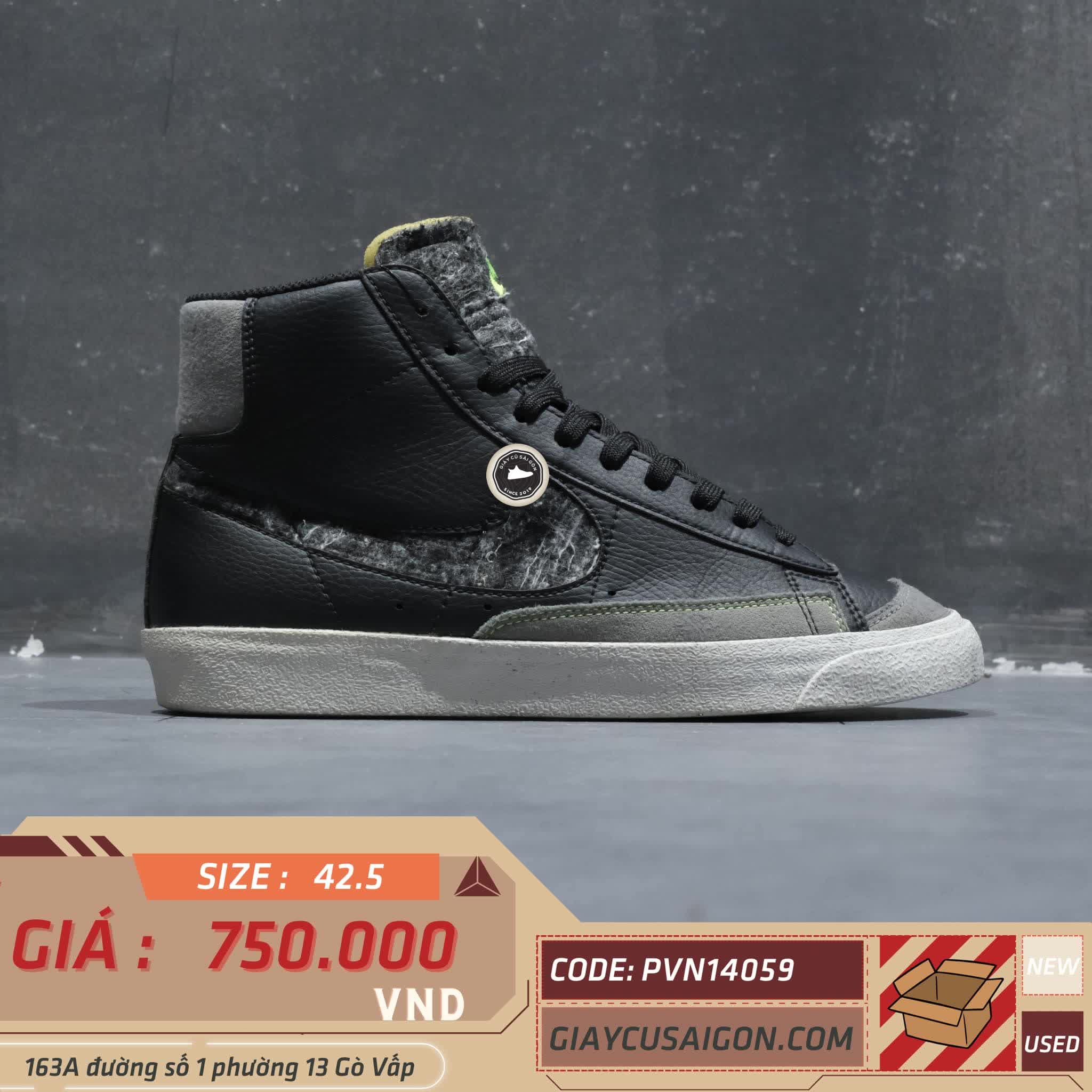 Giày 2hand Nike Blazer Mid '77 Recycled CW6726-001 SIZE 42.5 pvn14059