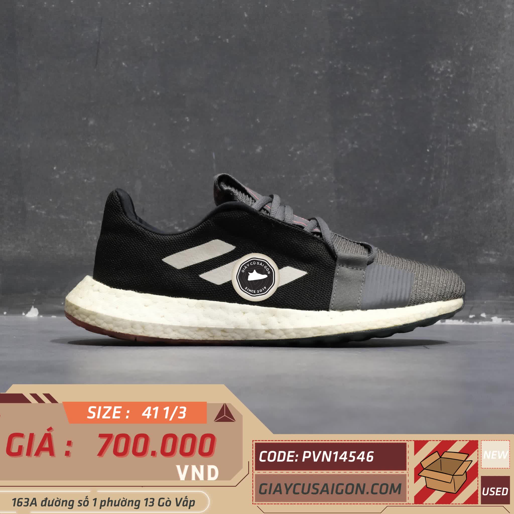 Giày 2hand Adidas Senseboost Go Black EG0957 SIZE 41 1/3 pvn14546