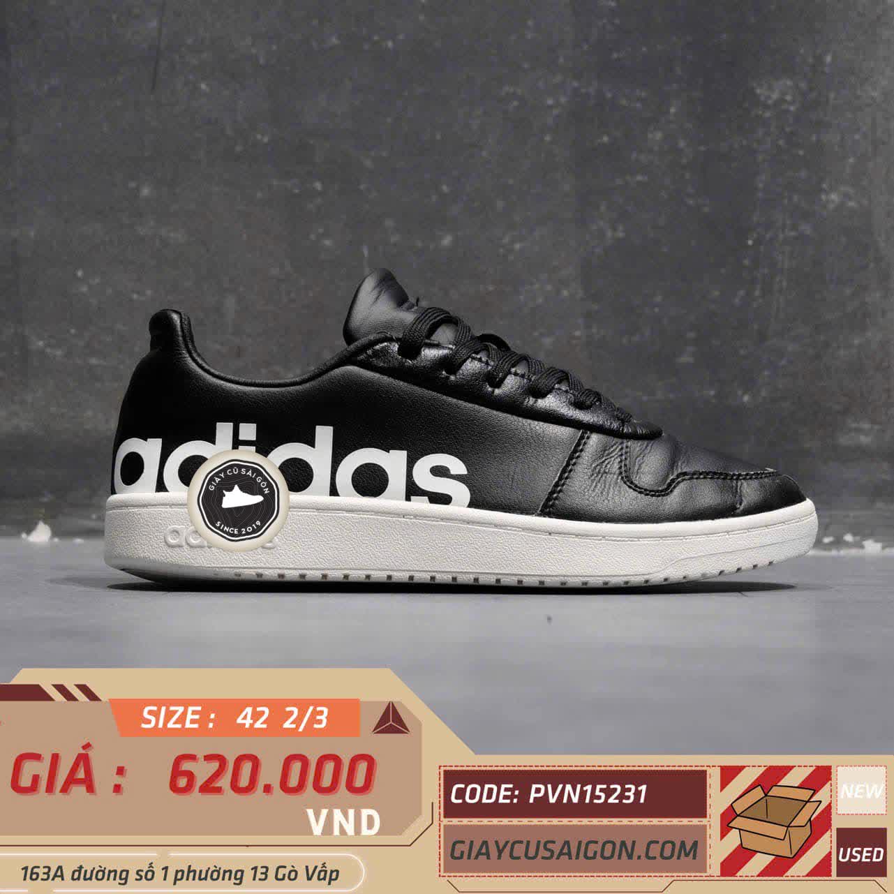 Giày 2hand adidas neo Hoops 2.0 'Black White' GZ9119 SIZE 42 2/3 PVN15231