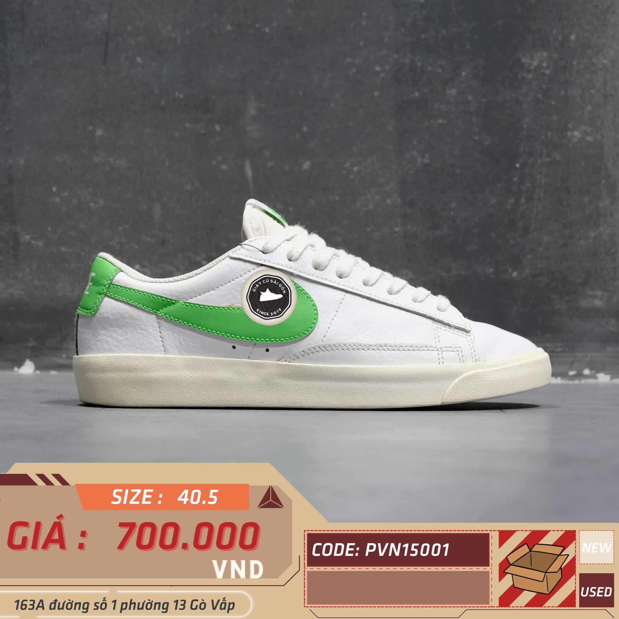 Giày 2hand Nike Blazer Low Leather Ci6377-105 SIZE 40.5 PVN15001
