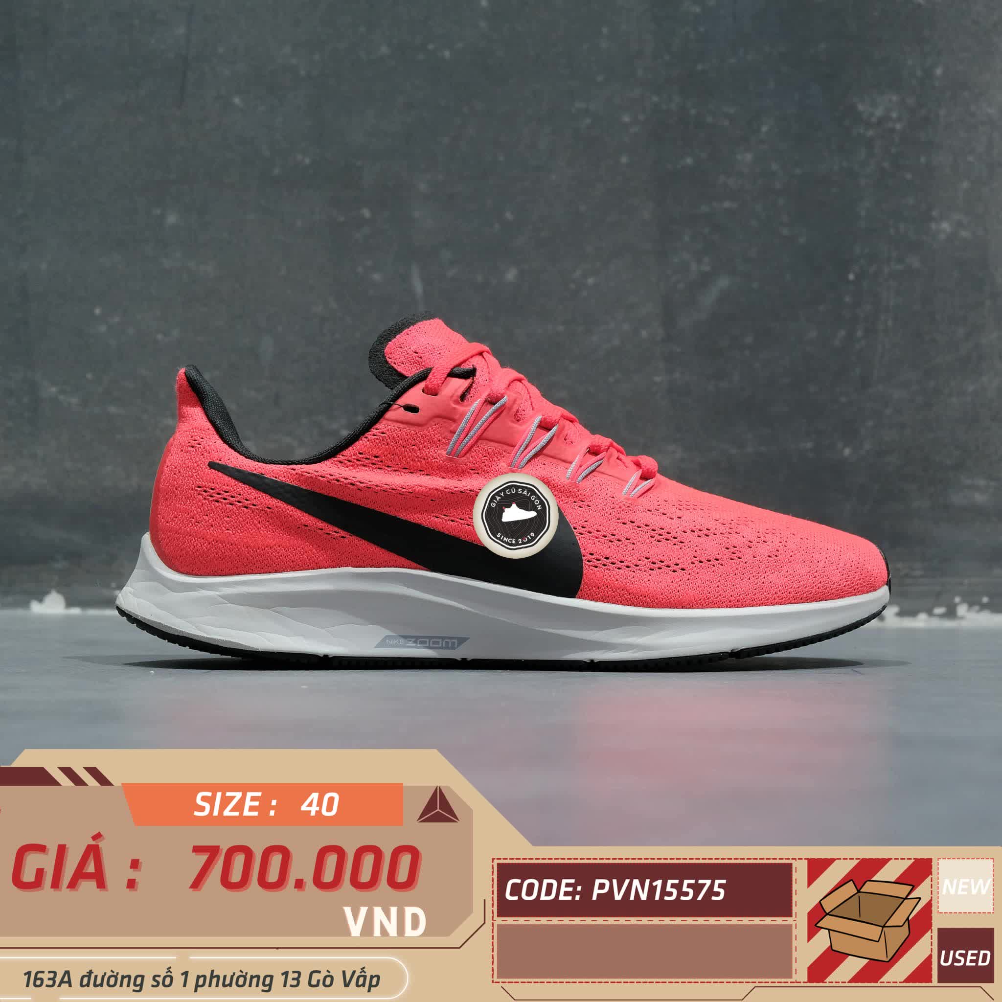 Giày 2HAND Nike Air Zoom Pegasus 36 'Bright Crimson' AQ2203-600 SIZE 40 PVN15575