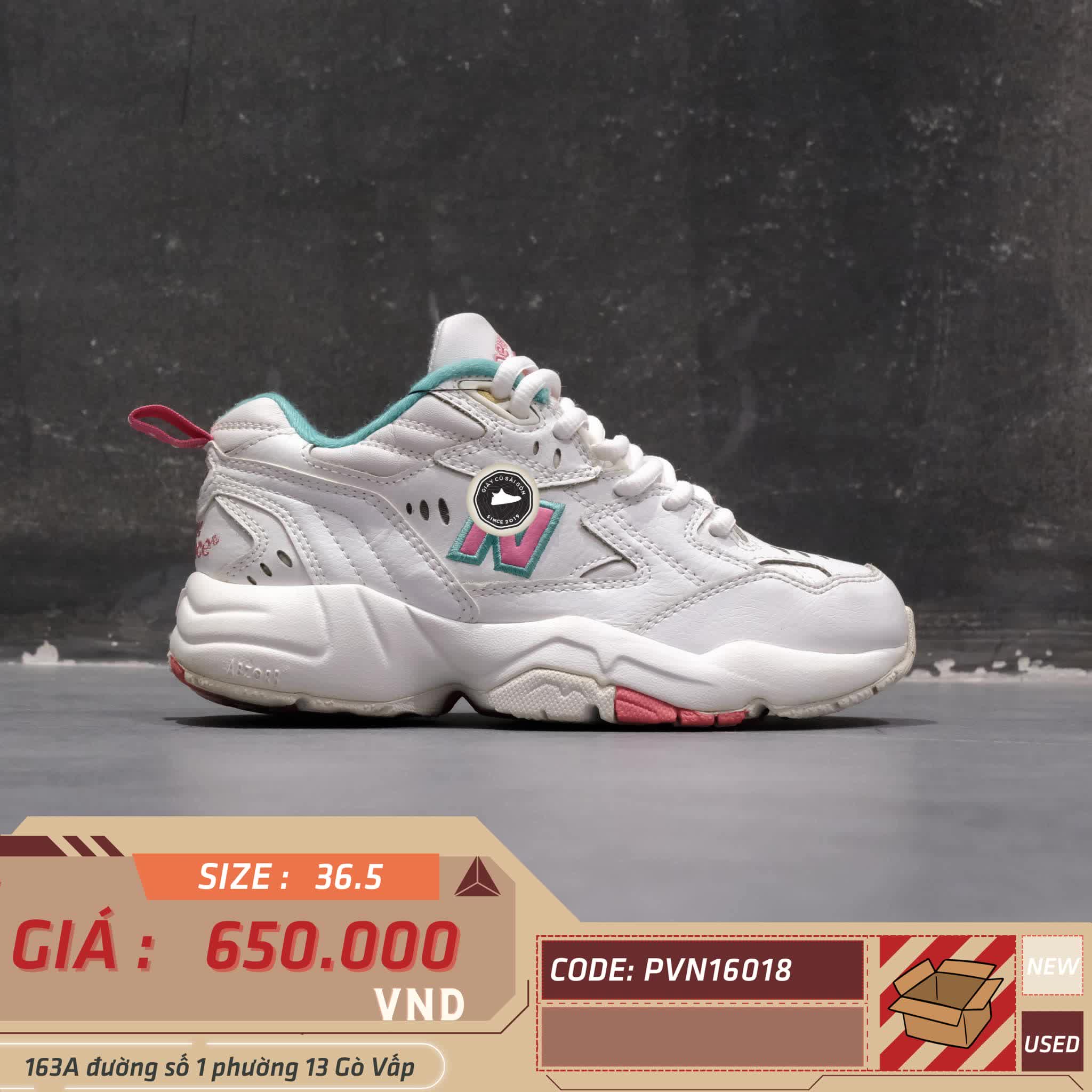 Giày 2hand Balace 608(D Wide) WX608WT1 SIZE 36.5 PVN16018
