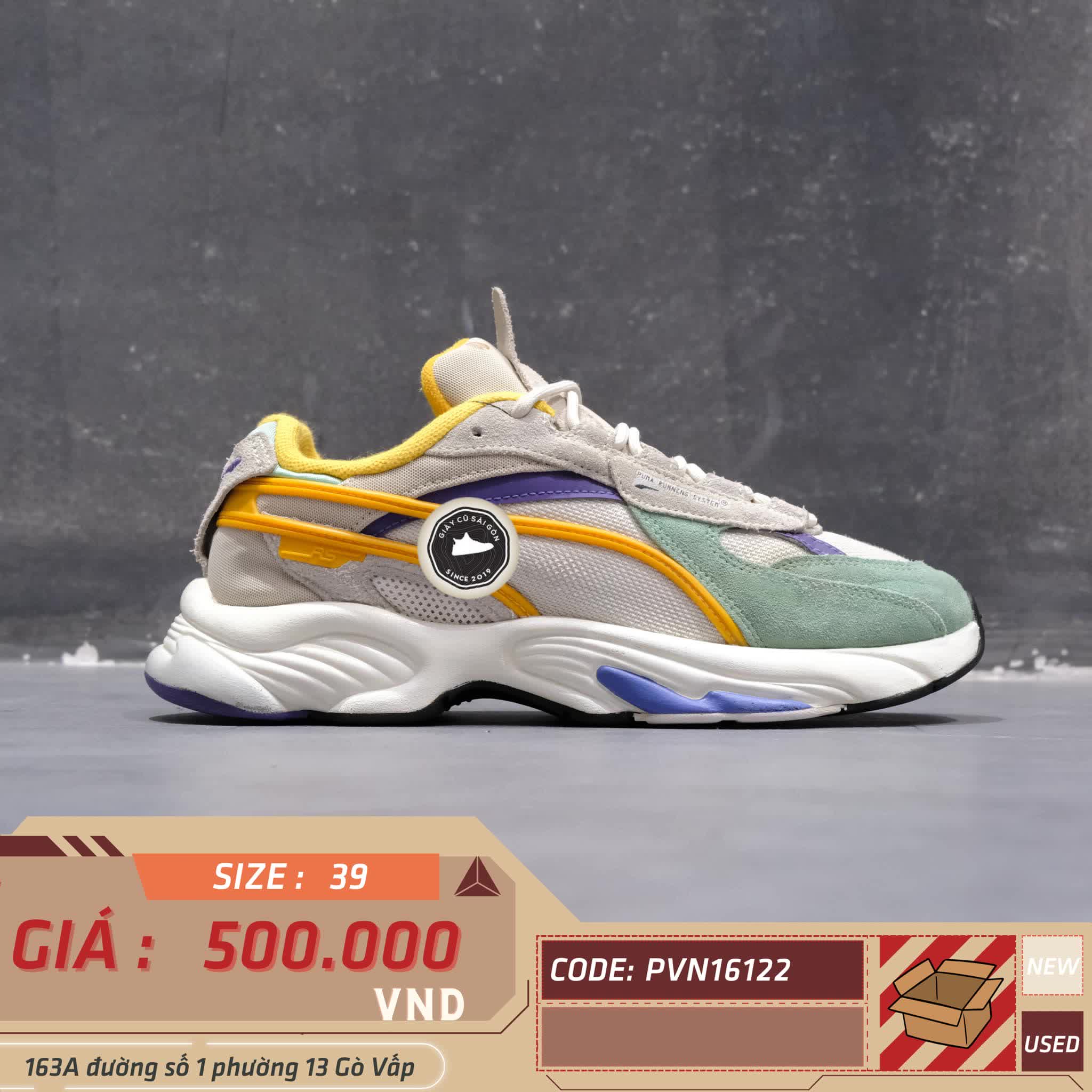 Giày 2hand RS-Connect Drip Biscay Green White Running 368610-02 SIZE 39 PVN16122
