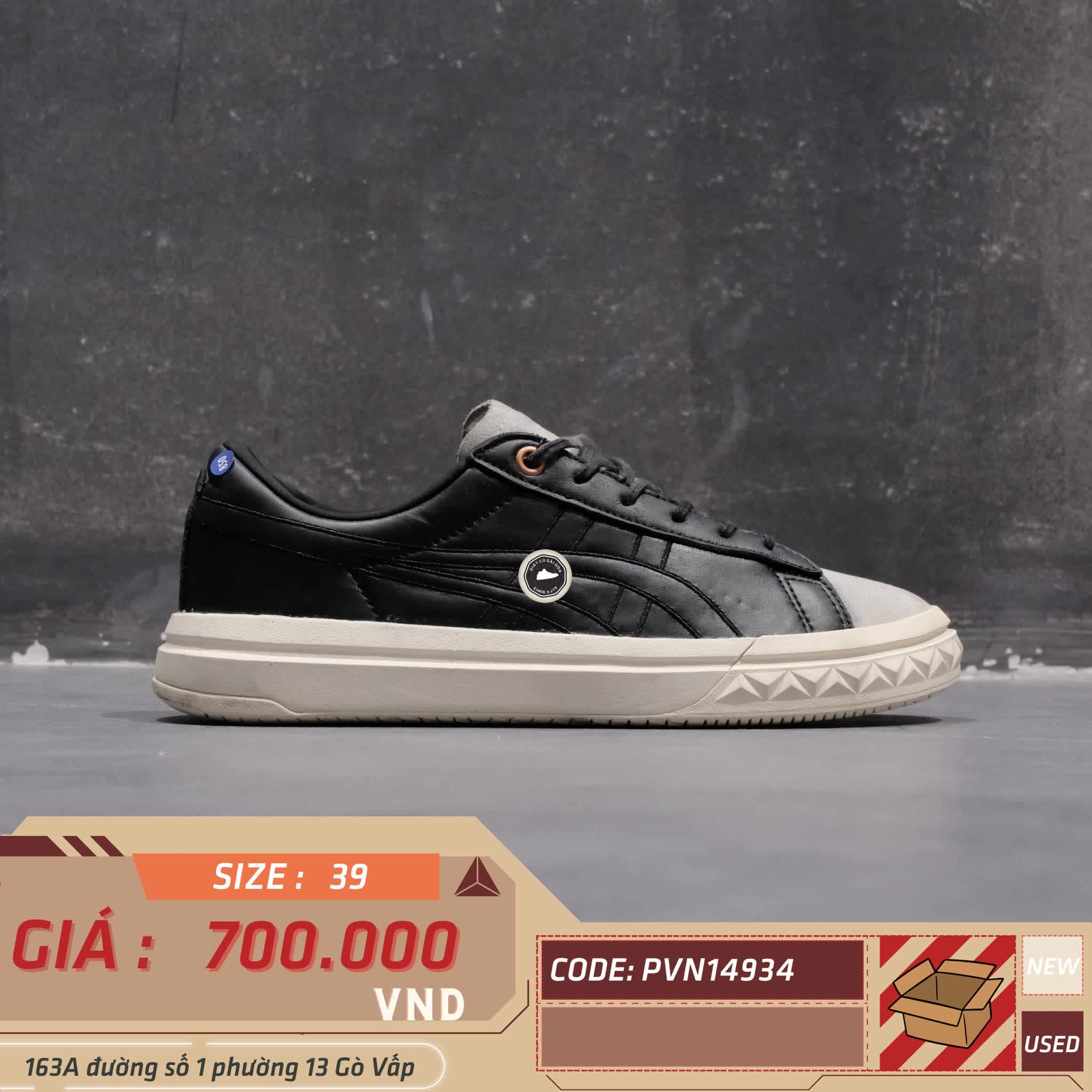 GIÀY 2HAND ONITSUKA TIGER FABRE EX BLACK WHITE 1183A948 SIZE 39