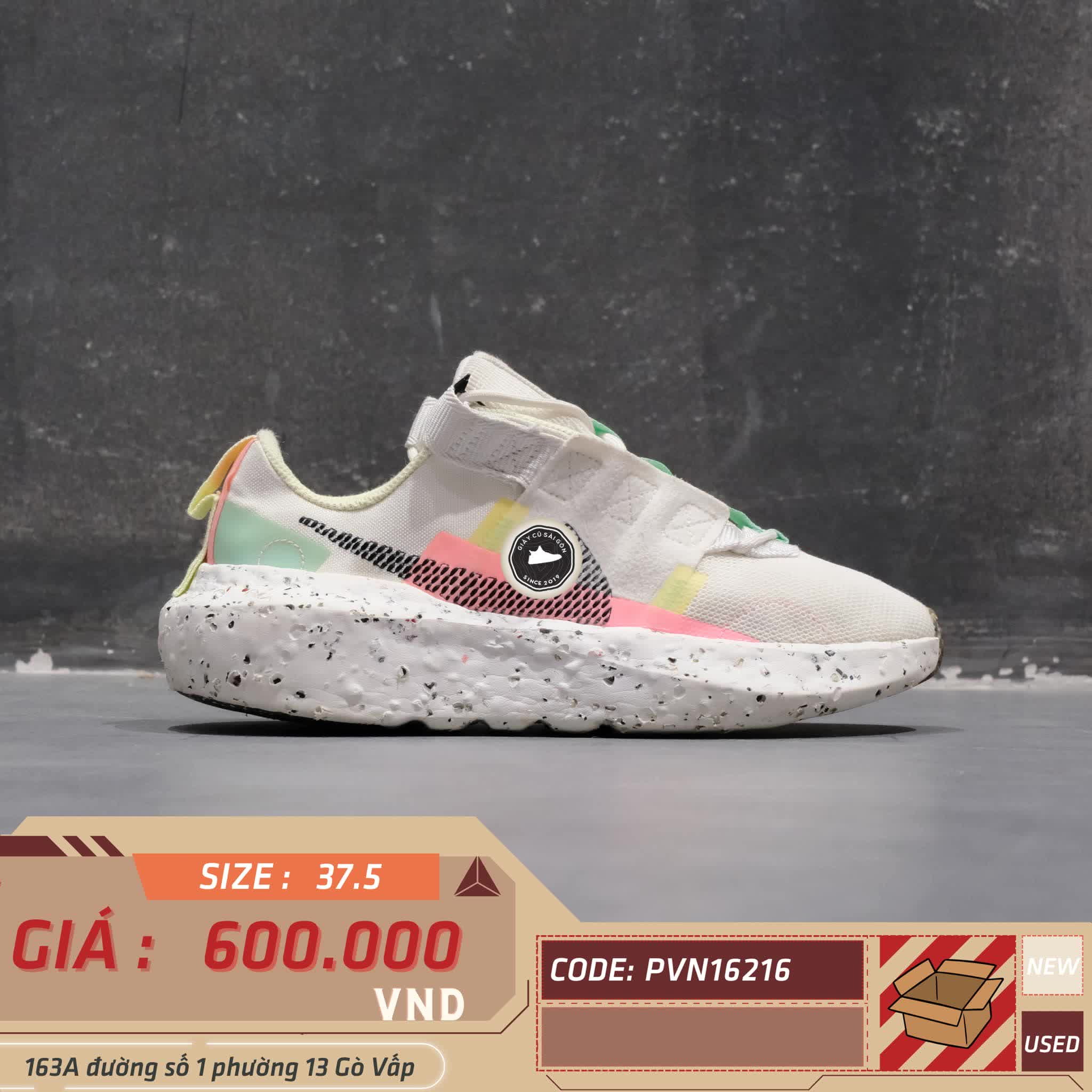 giày 2hand Crater Impact CW2386-101 SIZE 37.5 pvn16216