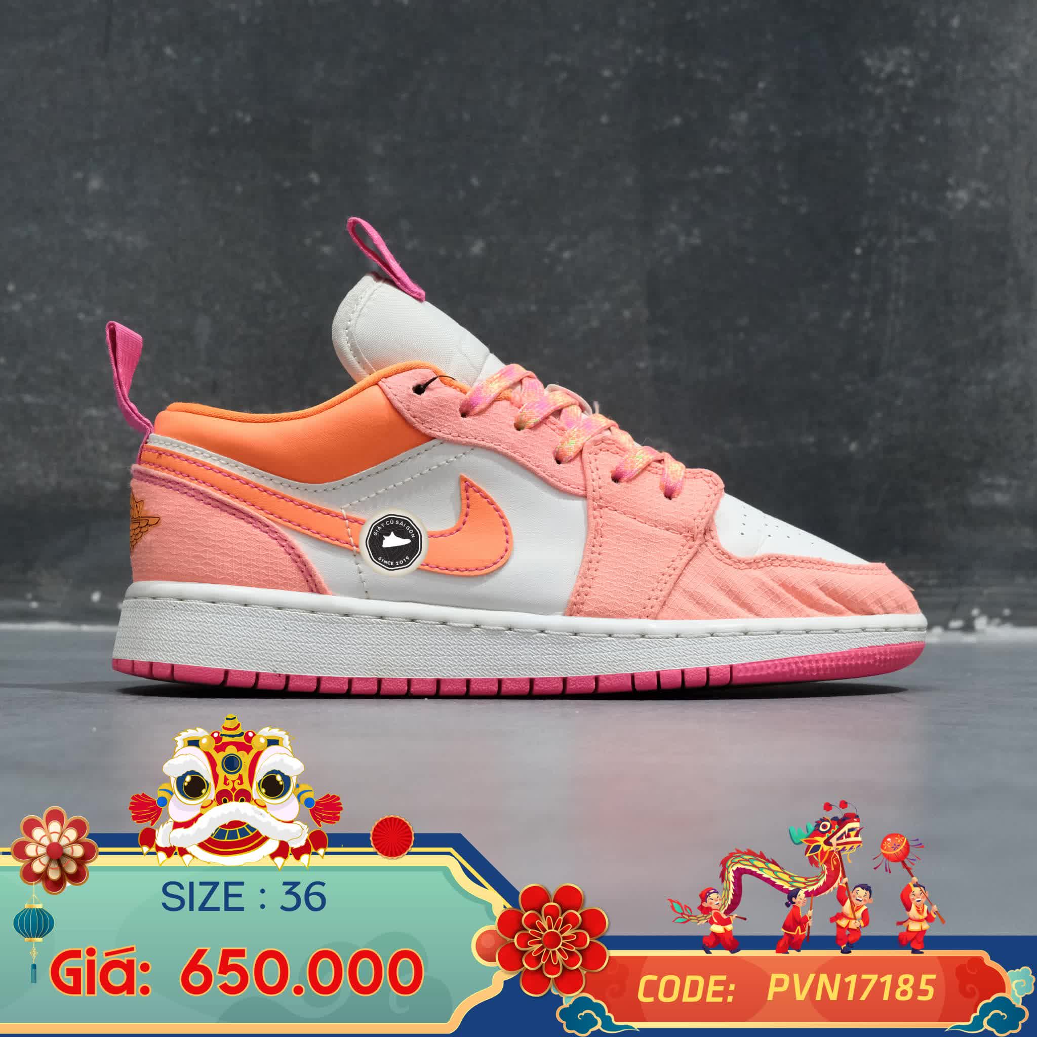 Giày 2hand 1S Low Utility GS 'Pink' DJ0530-801 SIZE 36 PVN17185