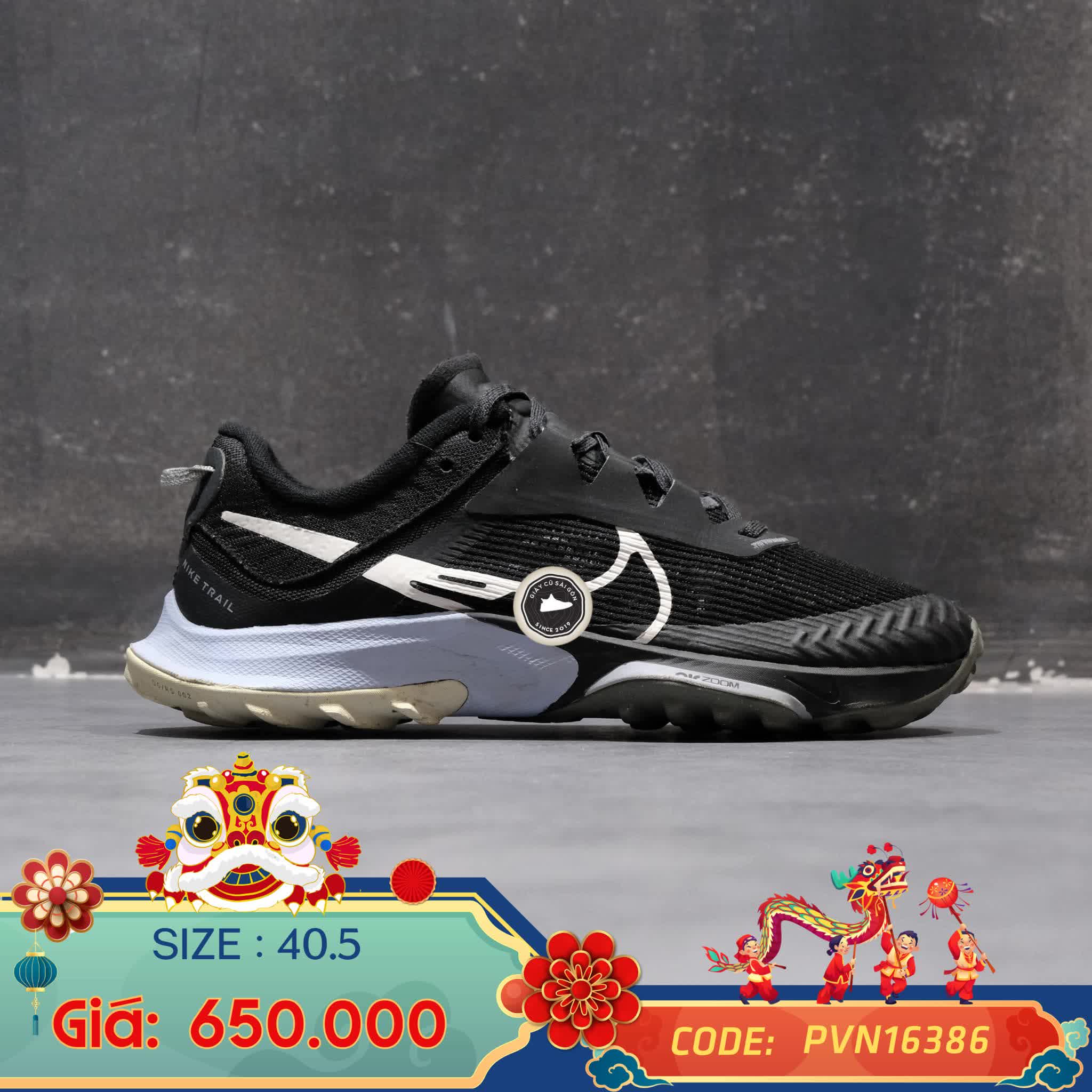 Giày 2hand Terra Kiger 8 Black Anthracite DH0649-001 SIZE 40.5 pvn16386