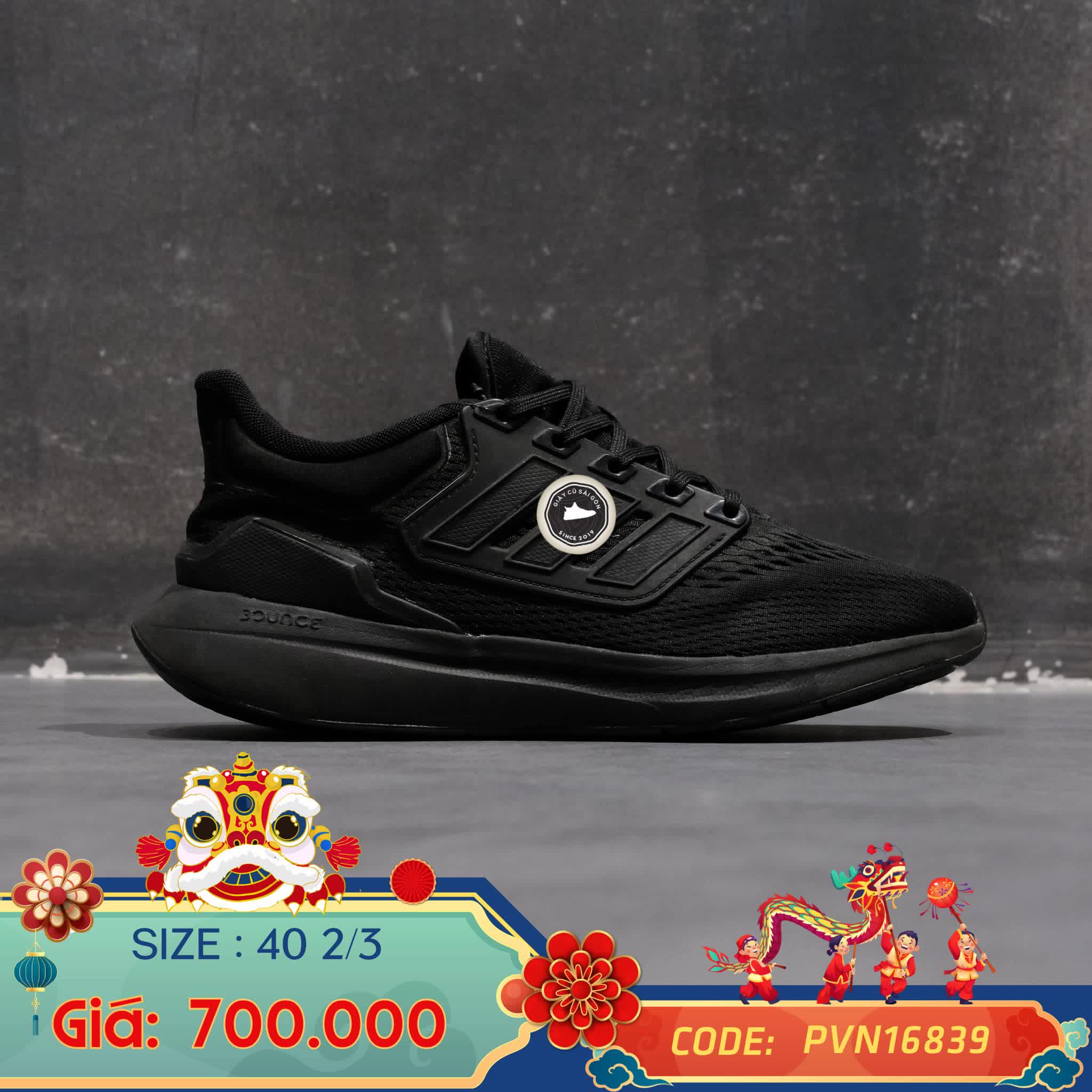 Giày 2hand EQ21 Run 'Black' H00521 SIZE 40 2/3 pvn16839