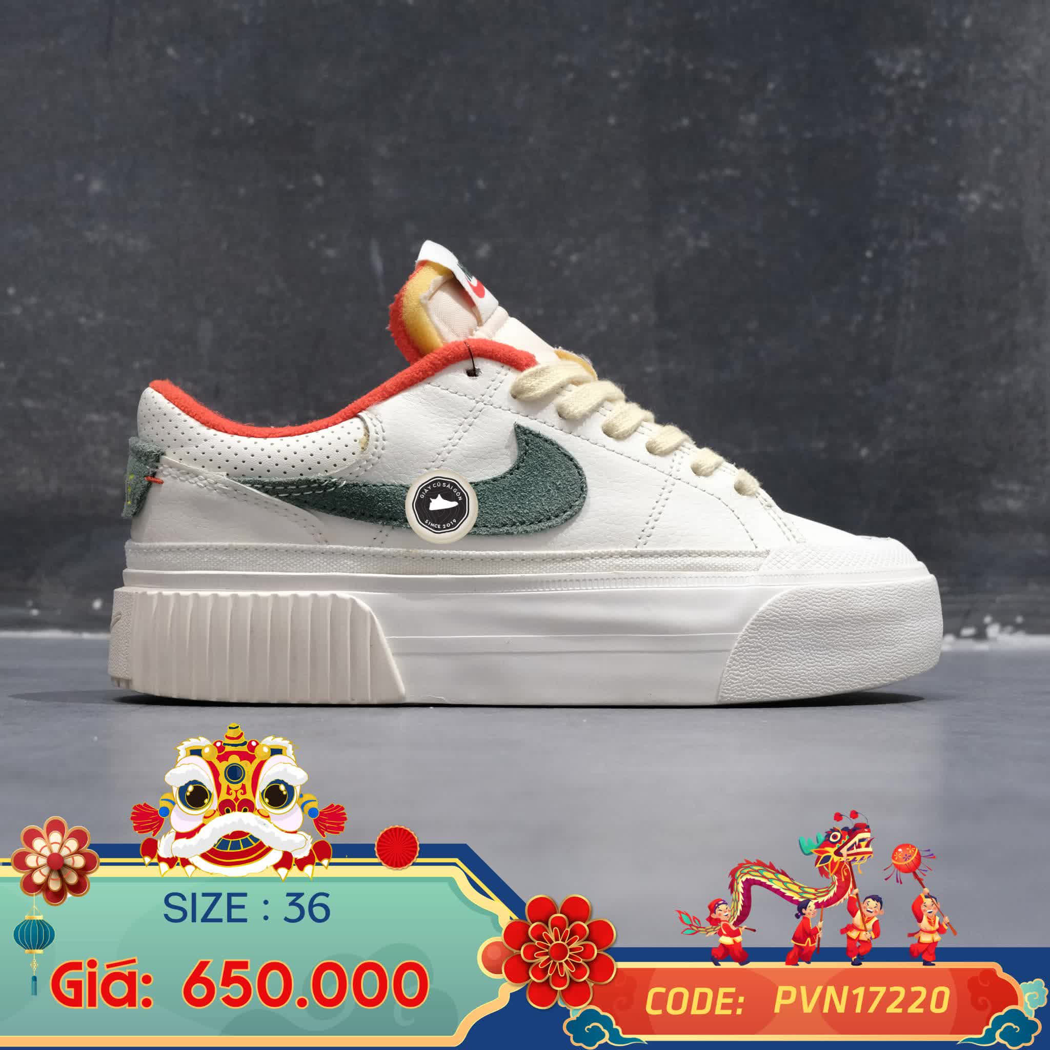 Giày 2hand Ladies Court Legacy Lift FD0355-133 SIZE 36 pvn17220
