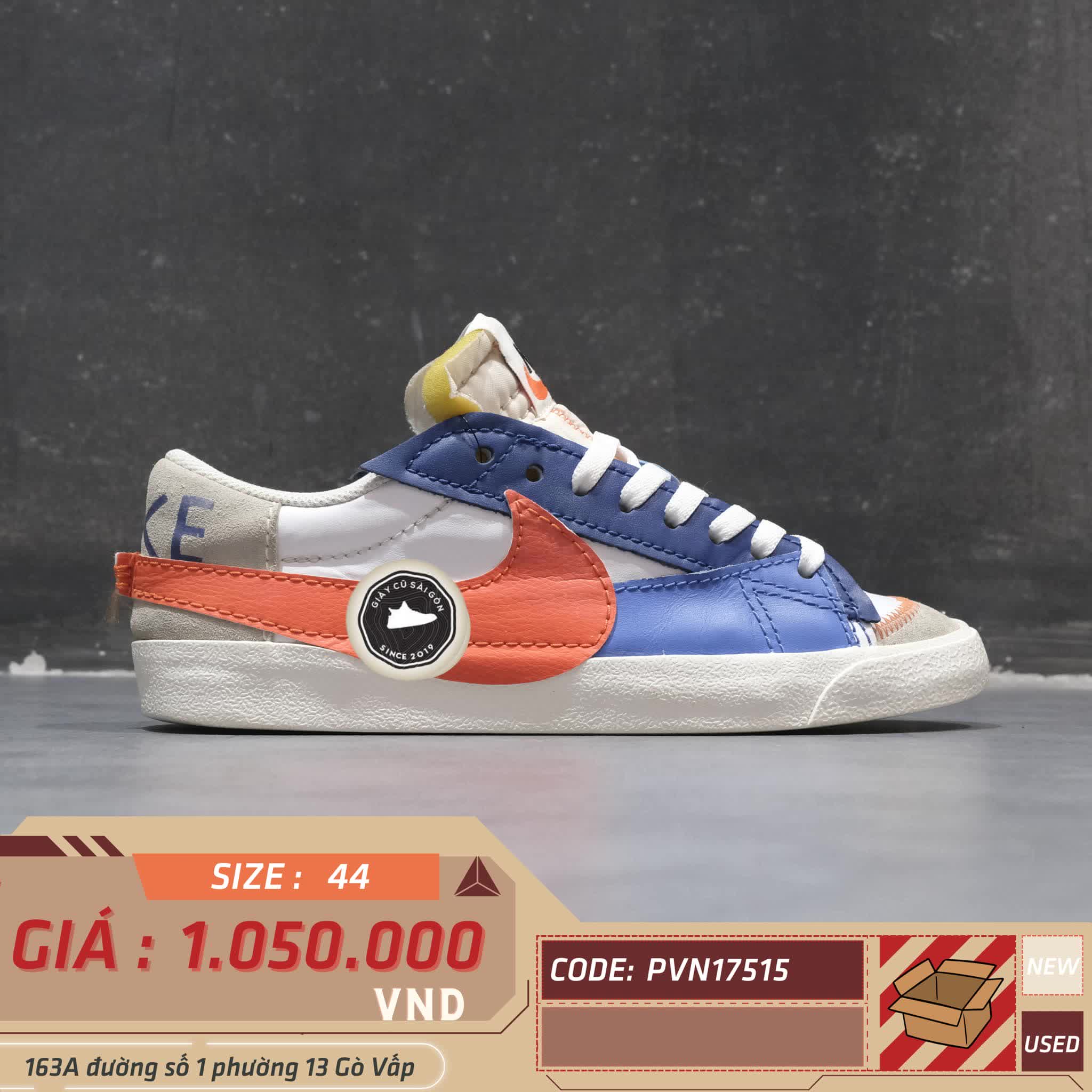 Giày 2hand 77 Jumbo 'White Dark Royal Blue' DV9122-181 SIZE 44 pvn17515