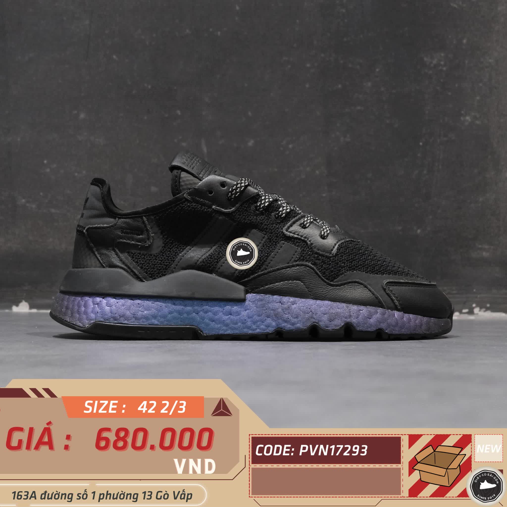 Giày 2hand Nite Jogger 'Metallic Blue Boost' FV3615 SIZE 42 2/3 pvn17293