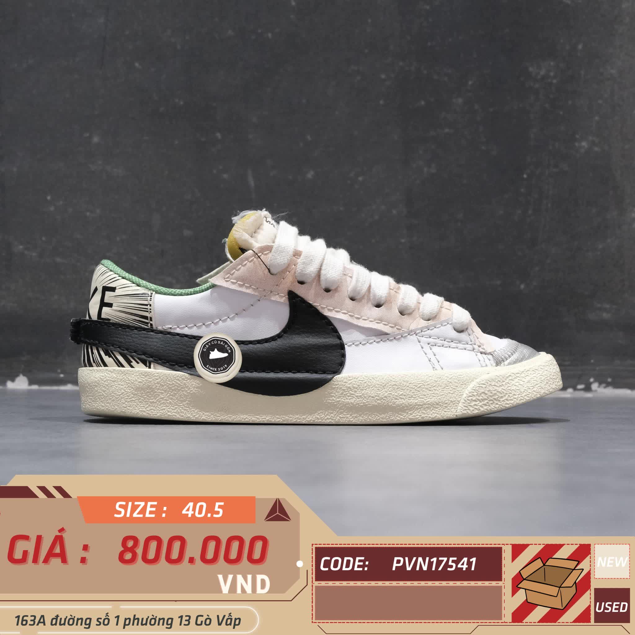 Giày 2hand Low '77 Jumbo 'Mighty Swooshers' DX6059-101 SIZE 40.5 PVN17541