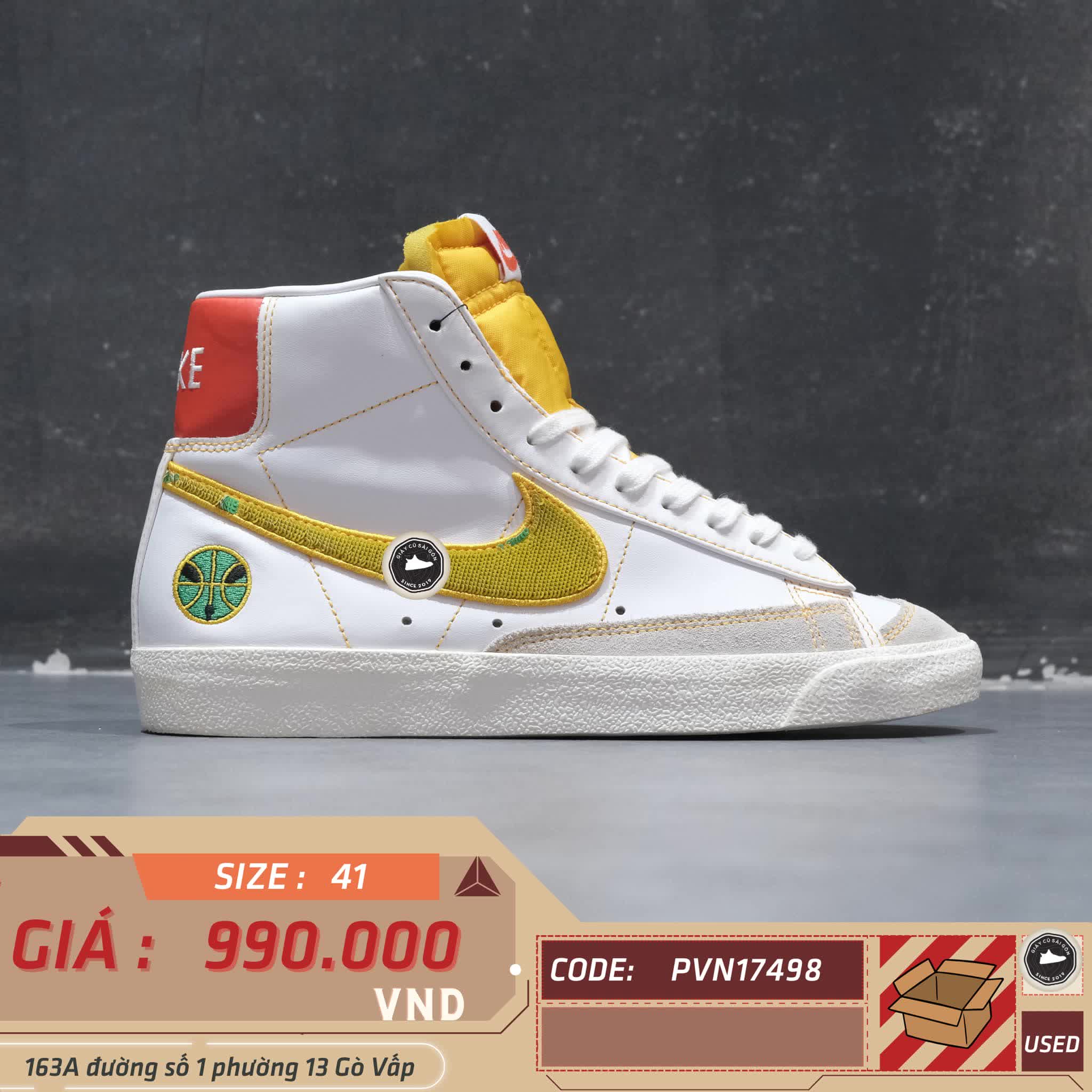 NIKE BLAZER MID '77 VINTAGE "ROSWELL RAYGUNS" - DD9239-100 - GIÀY 2HAND CHÍNH HÃNG