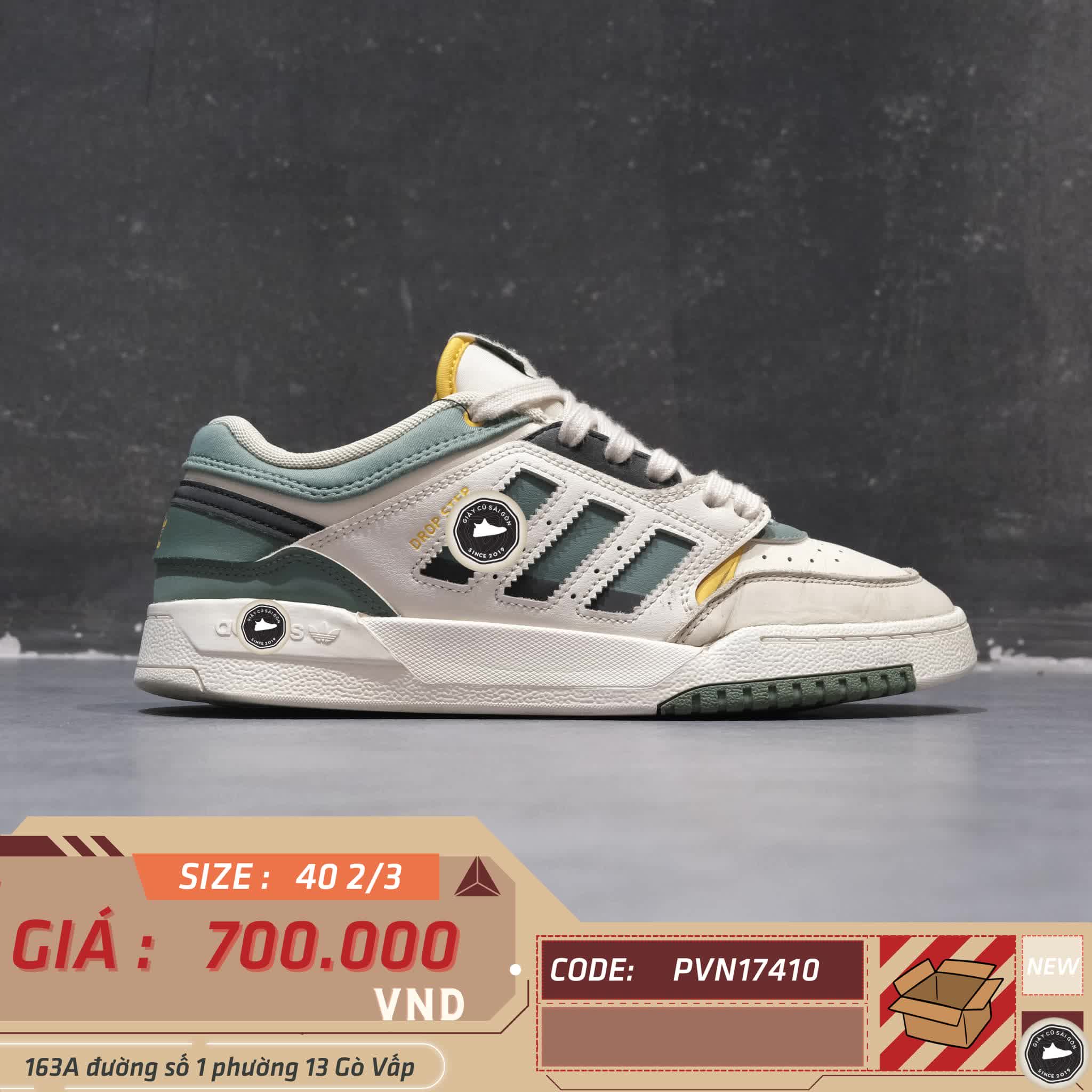 Giày 2hand Drop Step Low 'White Tech Emerald' GW9735 SIZE 40 2/3 pvn17410