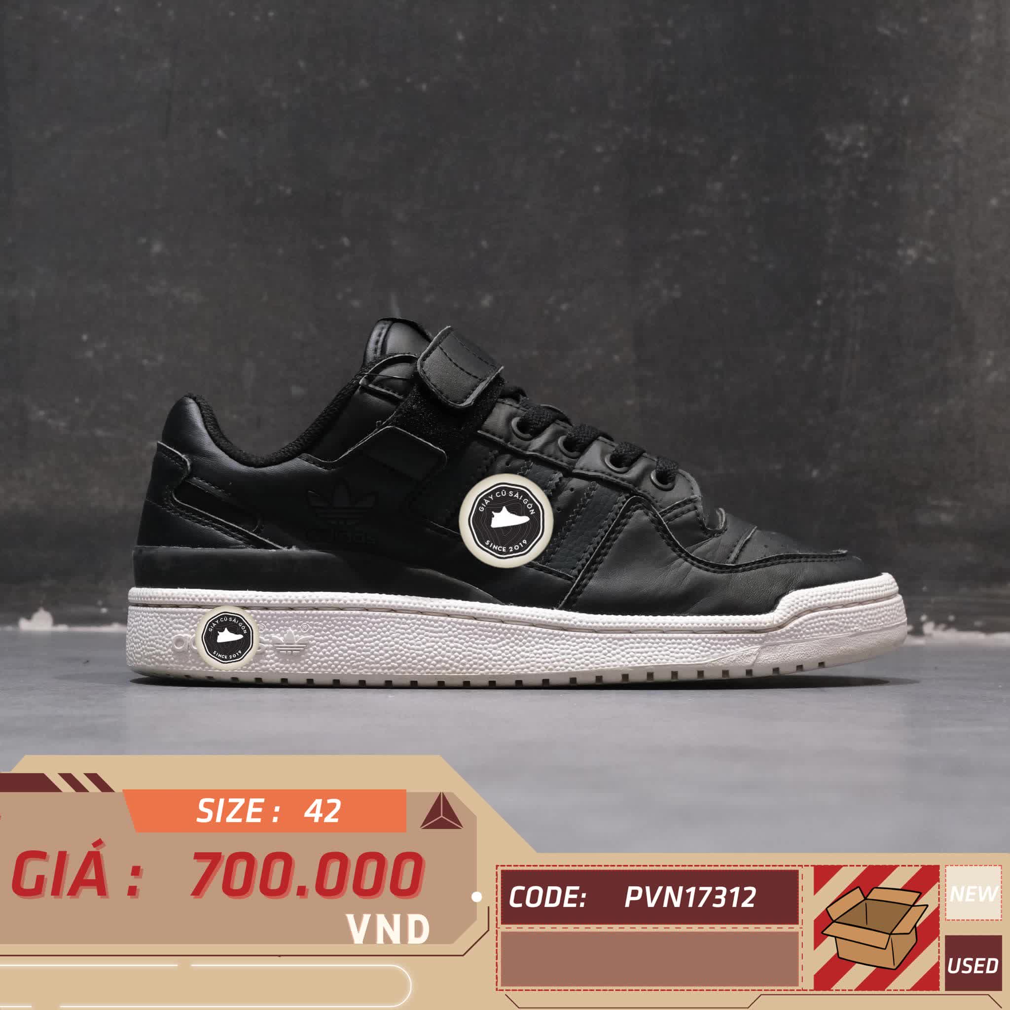GIÀY 2HAND Forum Low Refined Cloud White Core Black CG7135 SIZE 42 PVN17312
