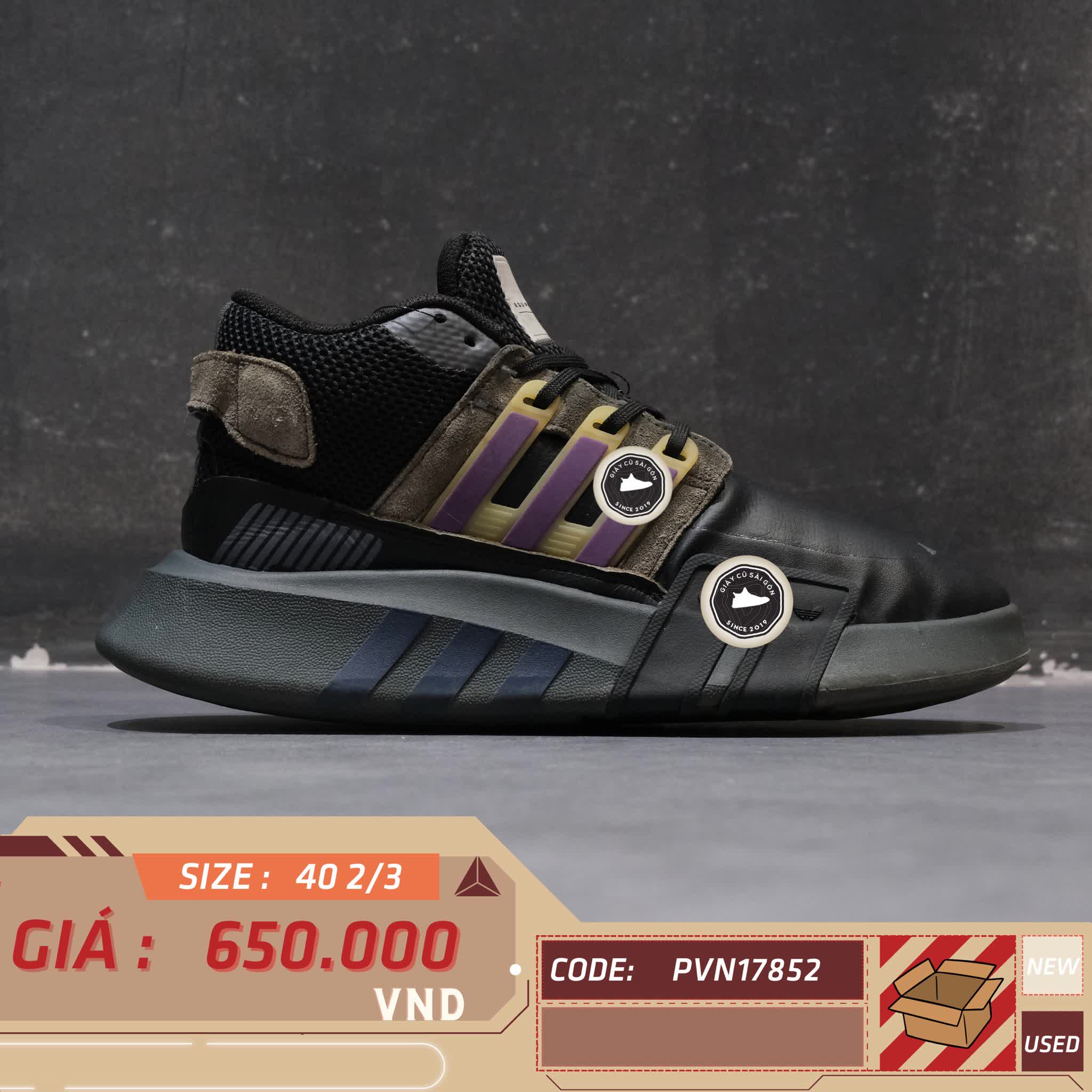 ADIDAS ORIGINALS EQT 'BLACK' ID4075 SIZE 40 2/3 - GIÀY 2HAND CHÍNH HÃNG PVN17852