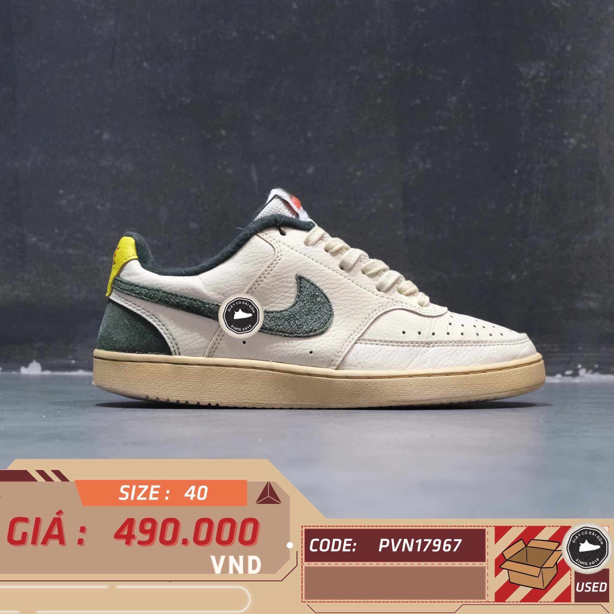 NIKE COURT VISION LOW – FD0320-133 – GIÀY 2HAND CHÍNH HÃNG