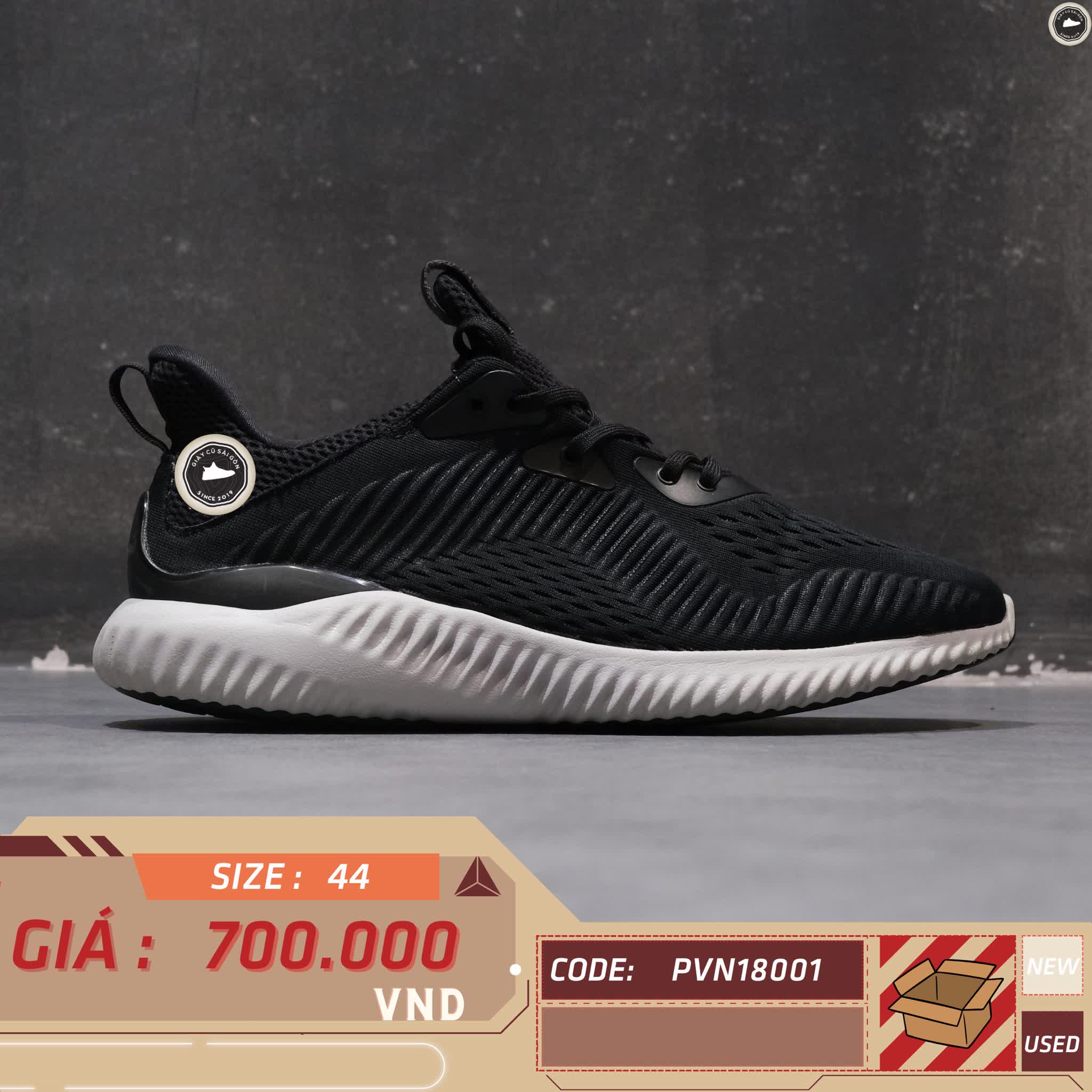 ADIDAS ALPHABOUNCE EM 'BLACK' BY4264 SIZE 44 - GIÀY 2HAND CHÍNH HÃNG