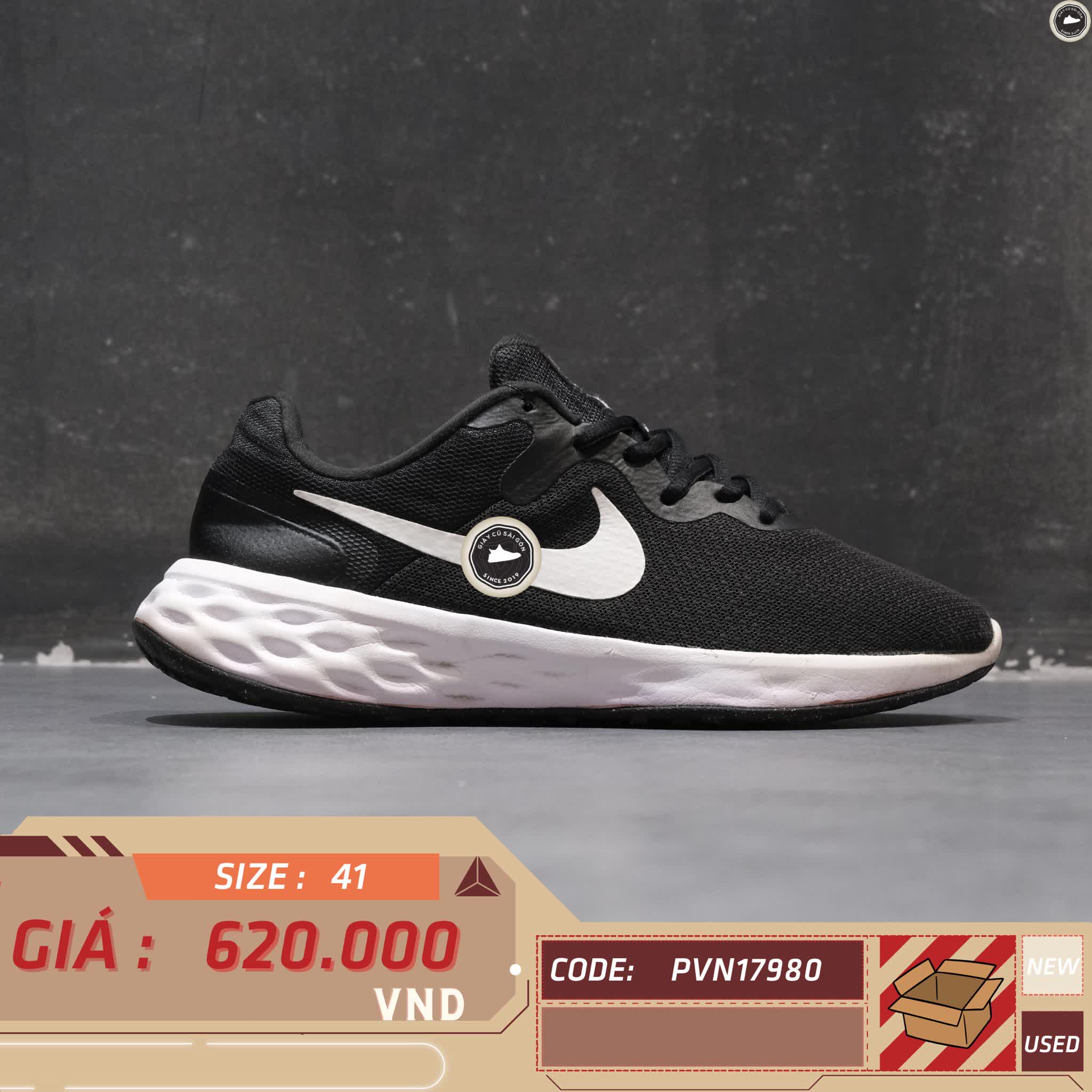 NIKE REVOLUTION 6 NEXT NATURE DC3728-003 SIZE 41 - GIÀY 2HAND CHÍNH HÃNG PVN17980