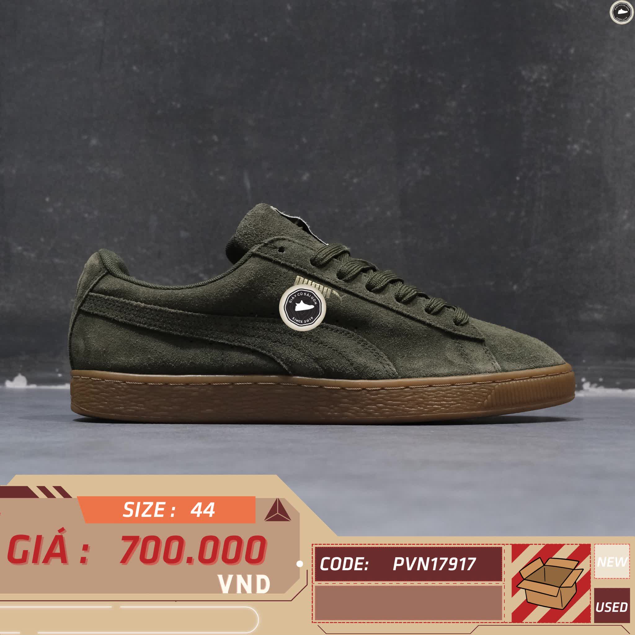 PUMA SUEDE CLASSIC 'FOREST NIGHT GUM' 365347-46 SIZE 44 - GIÀY 2HAND CHÍNH HÃNG