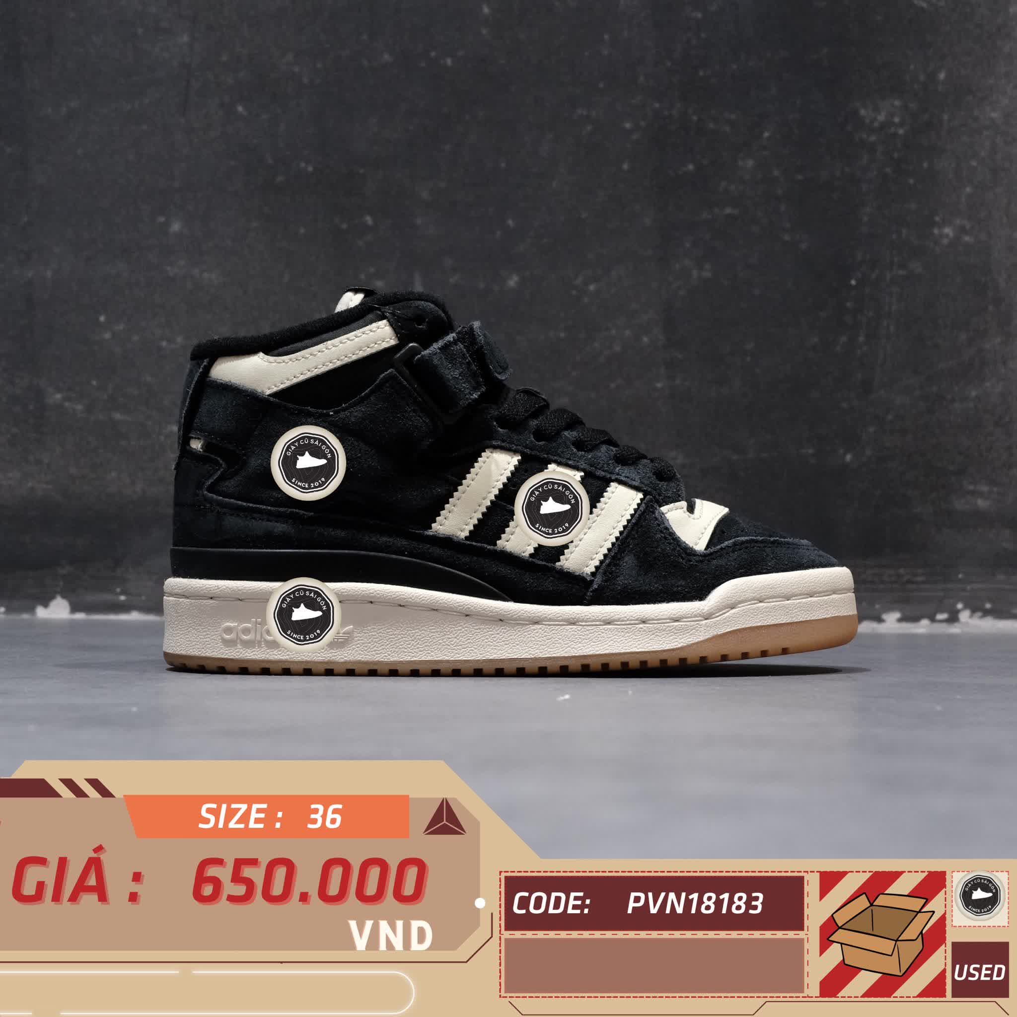 ADIDAS FORUM MID FZ6252 SIZE 36 - GIÀY 2HAND CHÍNH HÃNG