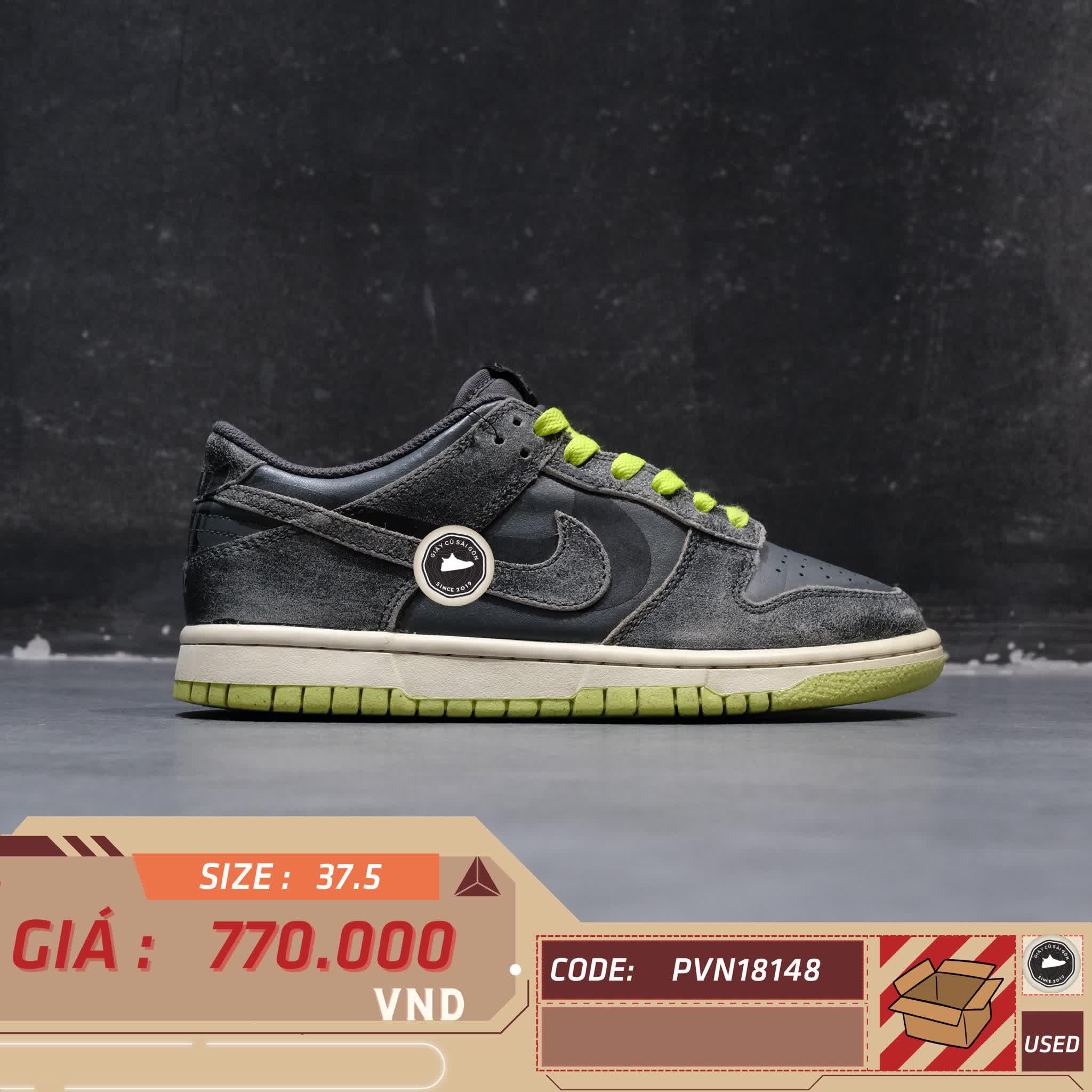 NIKE DUNK LOW SE GS DQ6215-001 SIZE 37.5 - GIÀY 2HAND CHÍNH HÃNG