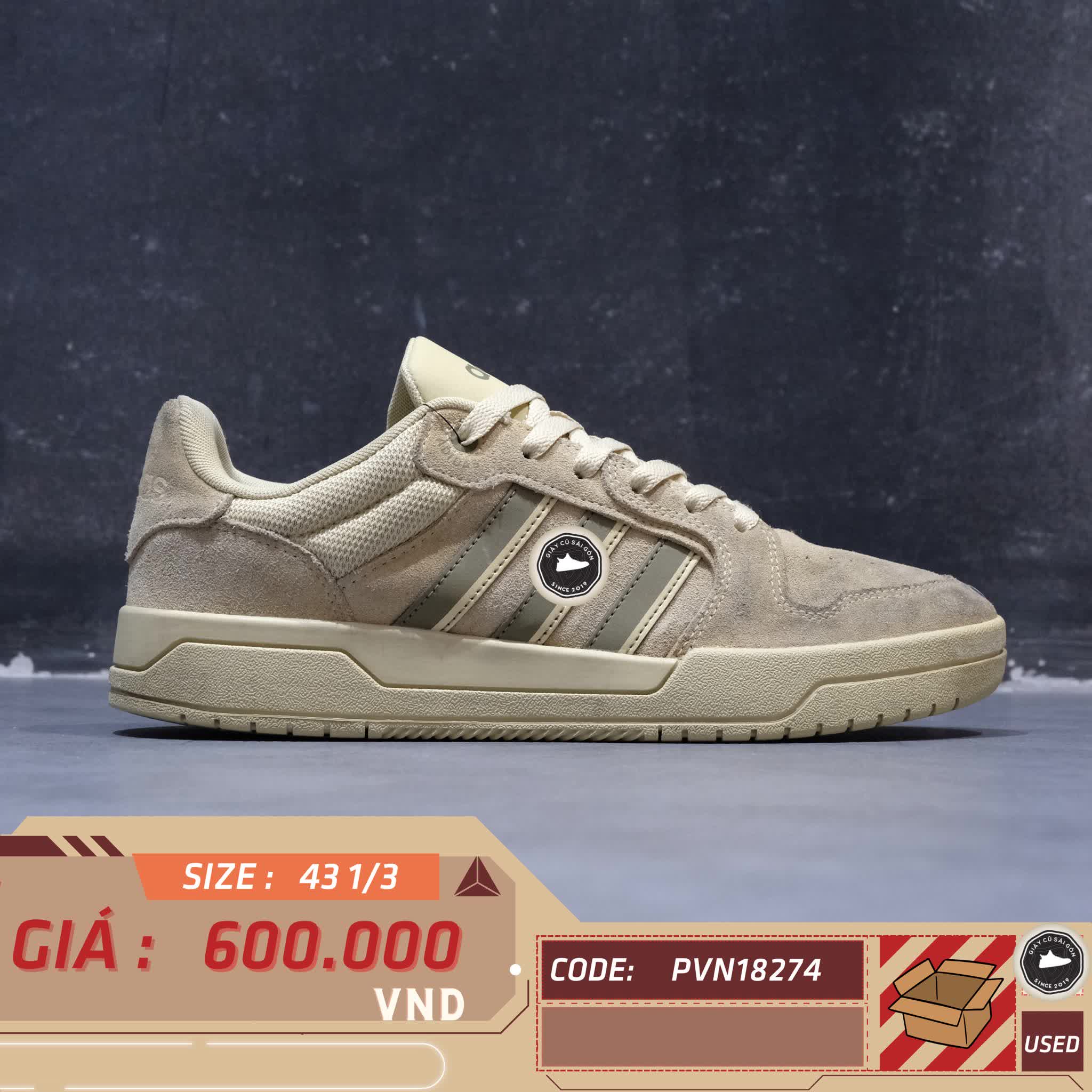 GIÀY ADIDAS NEO SHOES SKATE 'YELLOW' GW9675 SIZE 43 1/3 - GIÀY 2HAND CHÍNH HÃNG