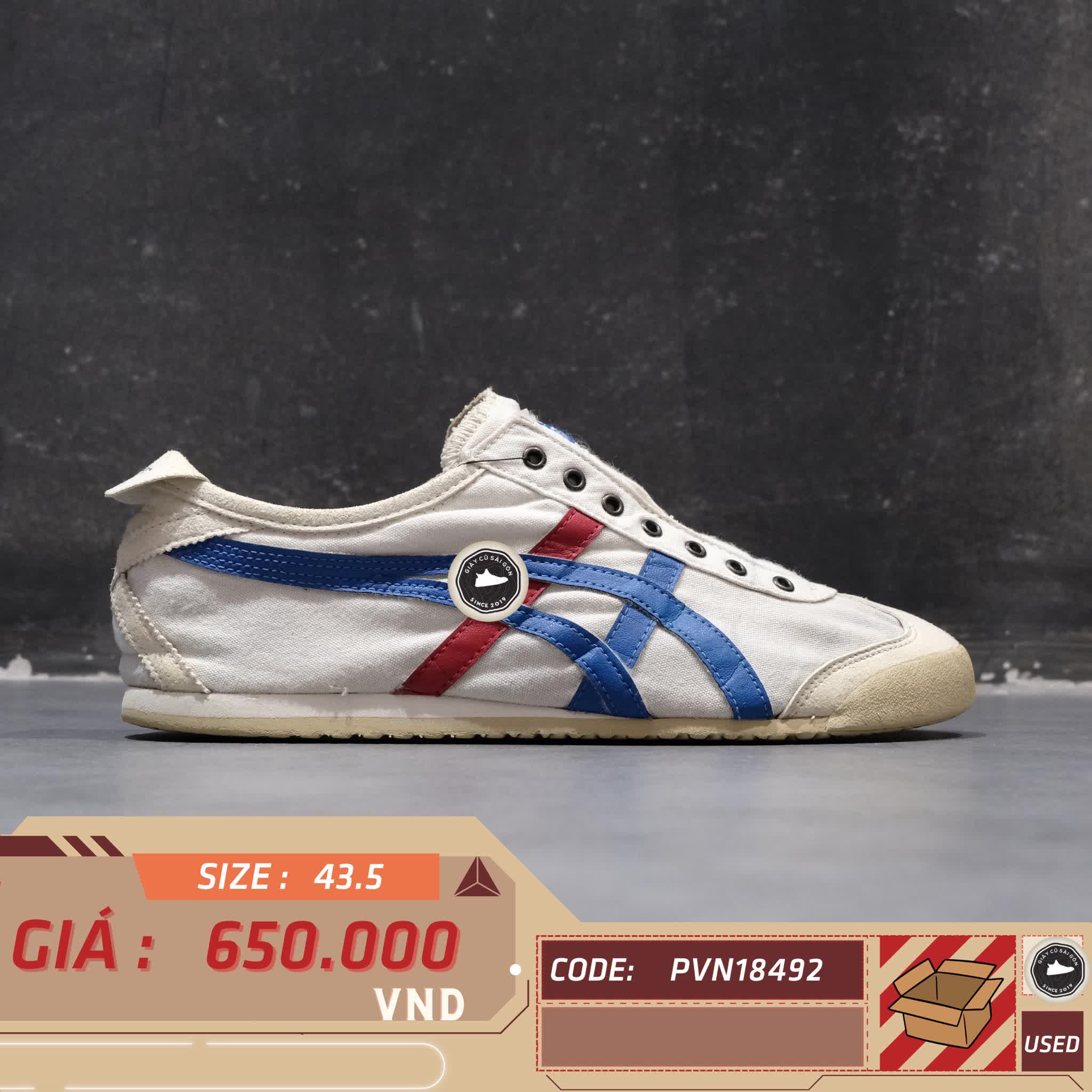 GIÀY ONITSUKA TIGER MEXICO 66 SLIP-ON D3K0N SIZE 43.5 – GIÀY 2HAND CHÍNH HÃNG