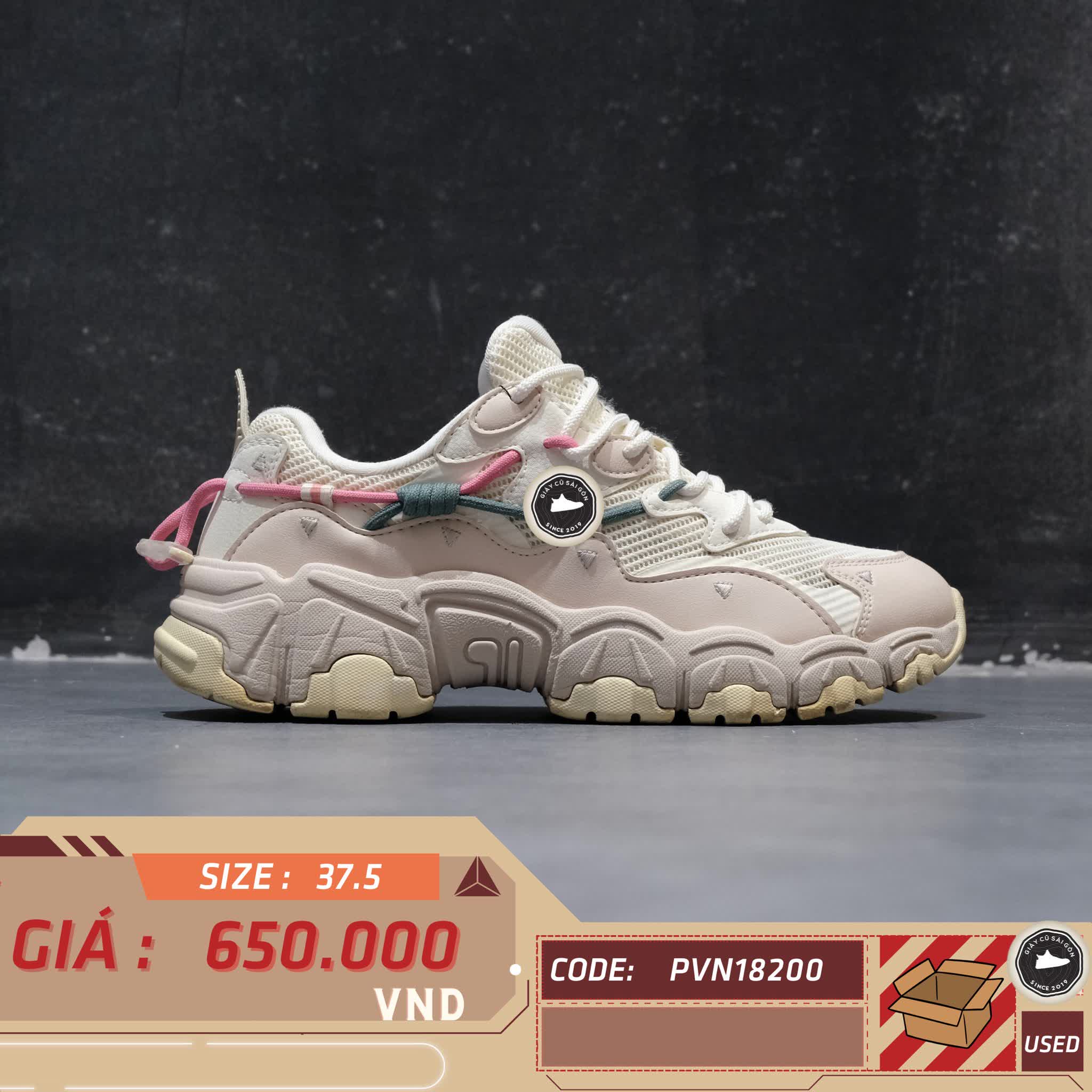 GIÀY FILA CROISSANT LOW-TOP BEIGE BROWN F62W222101FSW SIZE 37.5 – GIÀY 2HAND CHÍNH HÃNG