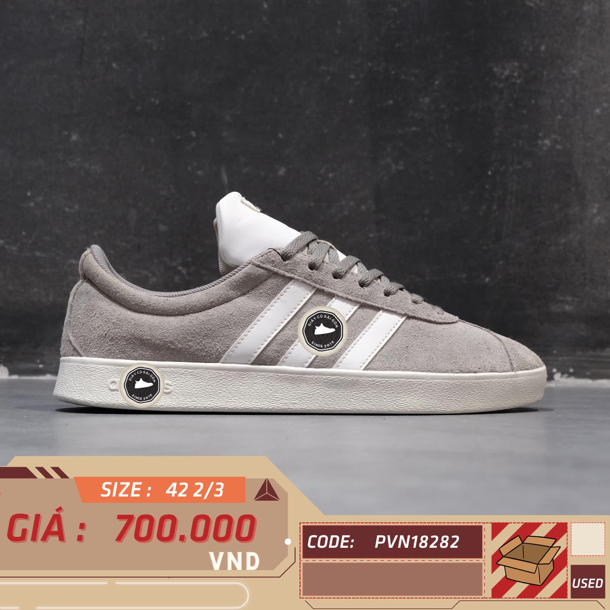 GIÀY ADIDAS VL COURT 2.0 B43807 SIZE 42 2/3