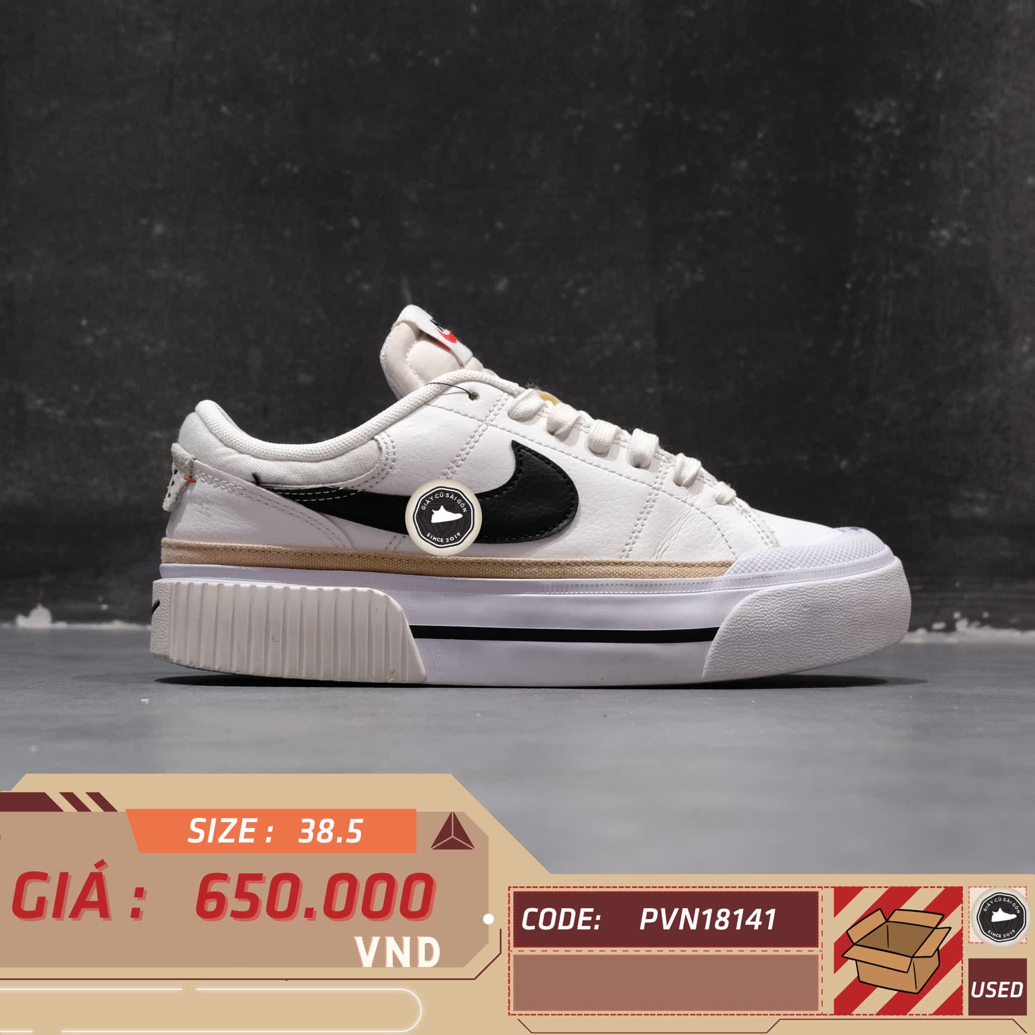 GIÀY NIKE COURT LEGACY LIFT DM7590-100 SIZE 38.5 – GIÀY 2HAND CHÍNH HÃNG