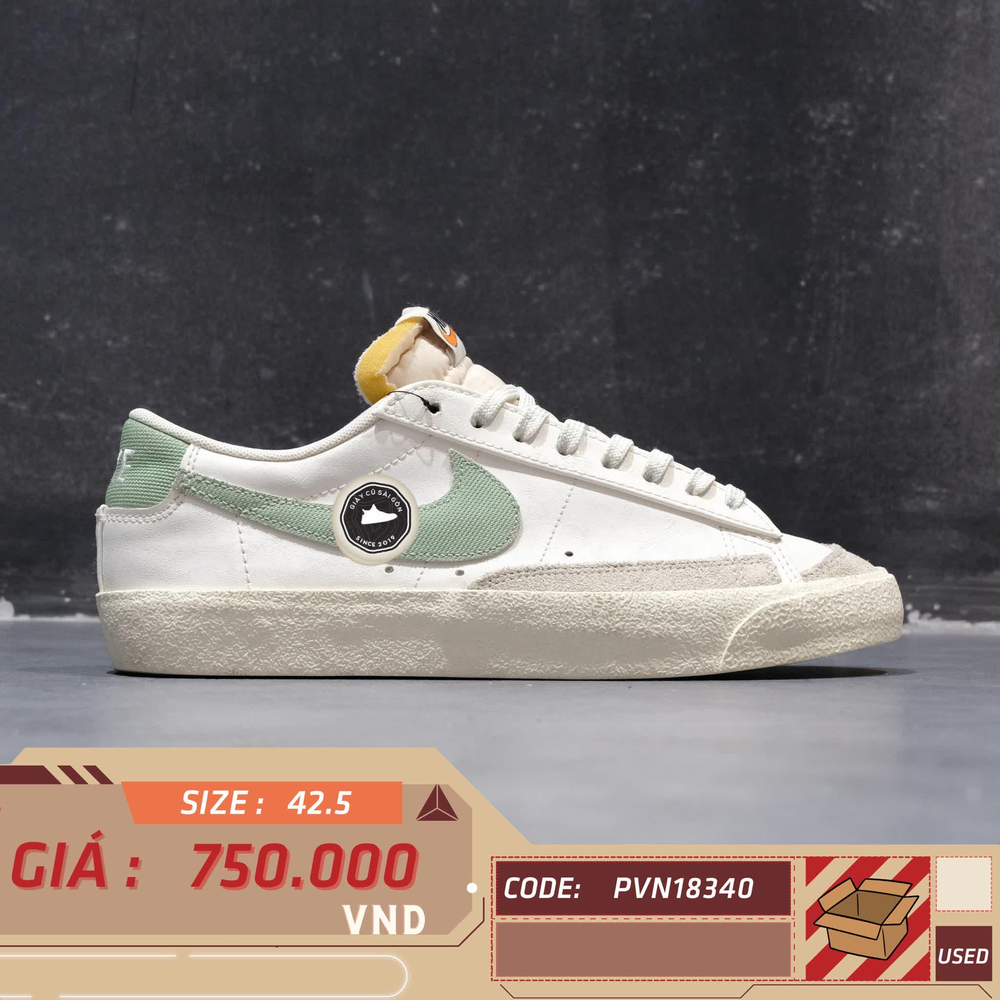 NIKE BLAZER LOW 77 PREMIUM DO9799 100 SIZE 42.5 – GIÀY 2HAND CHÍNH HÃNG