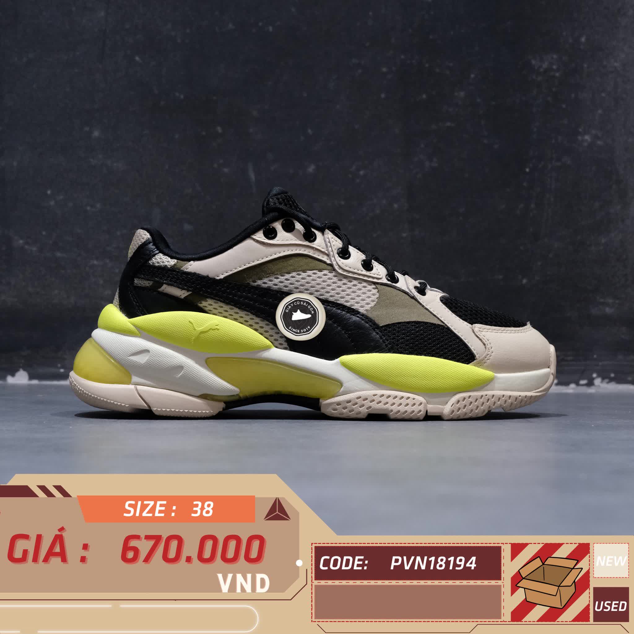 GIÀY PUMA LQDCELL EPSILON CREAMWHITE YELLOW 371909 04 SIZE 38 – GIÀY 2HAND CHÍNH HÃNG