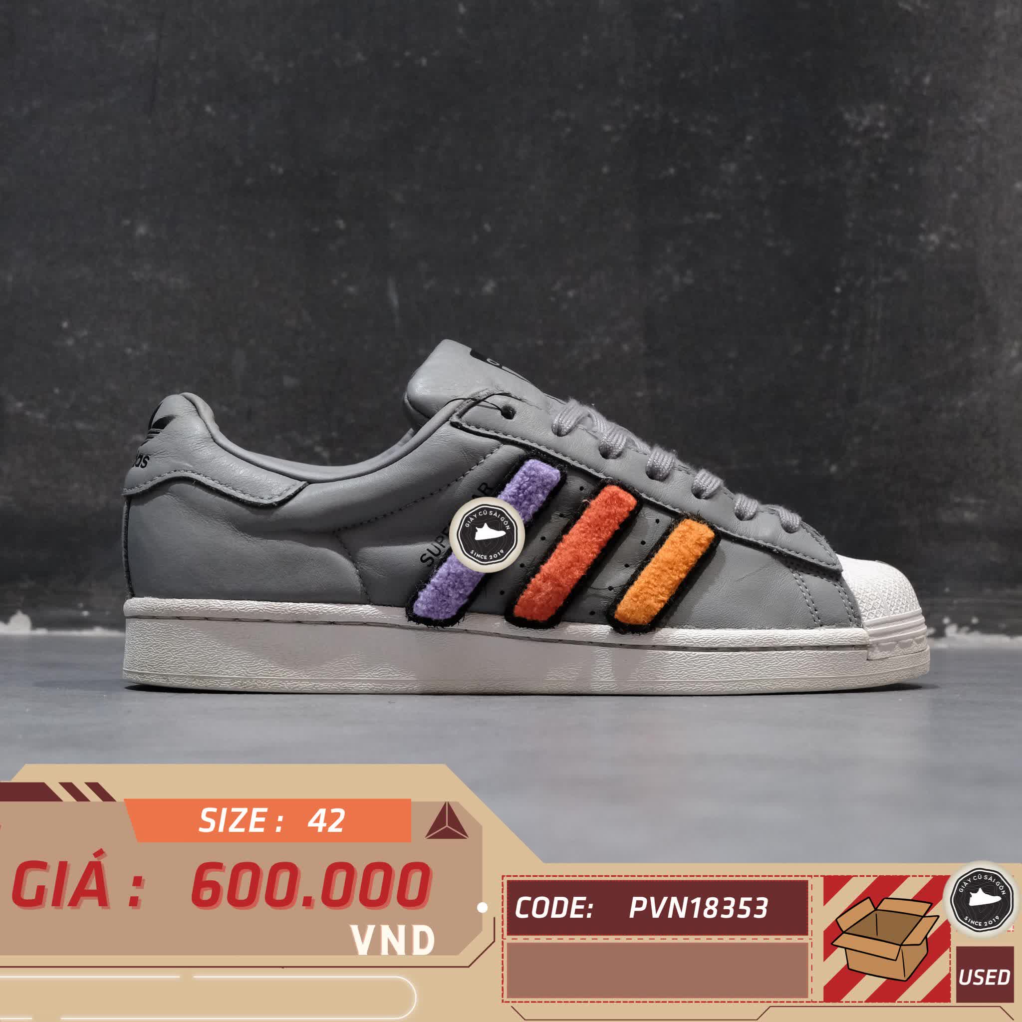 ADIDAS ORIGINALS SUPERSTAR VELCRO FX7766 SIZE 42 - GIÀY 2HAND CHÍNH HÃNG