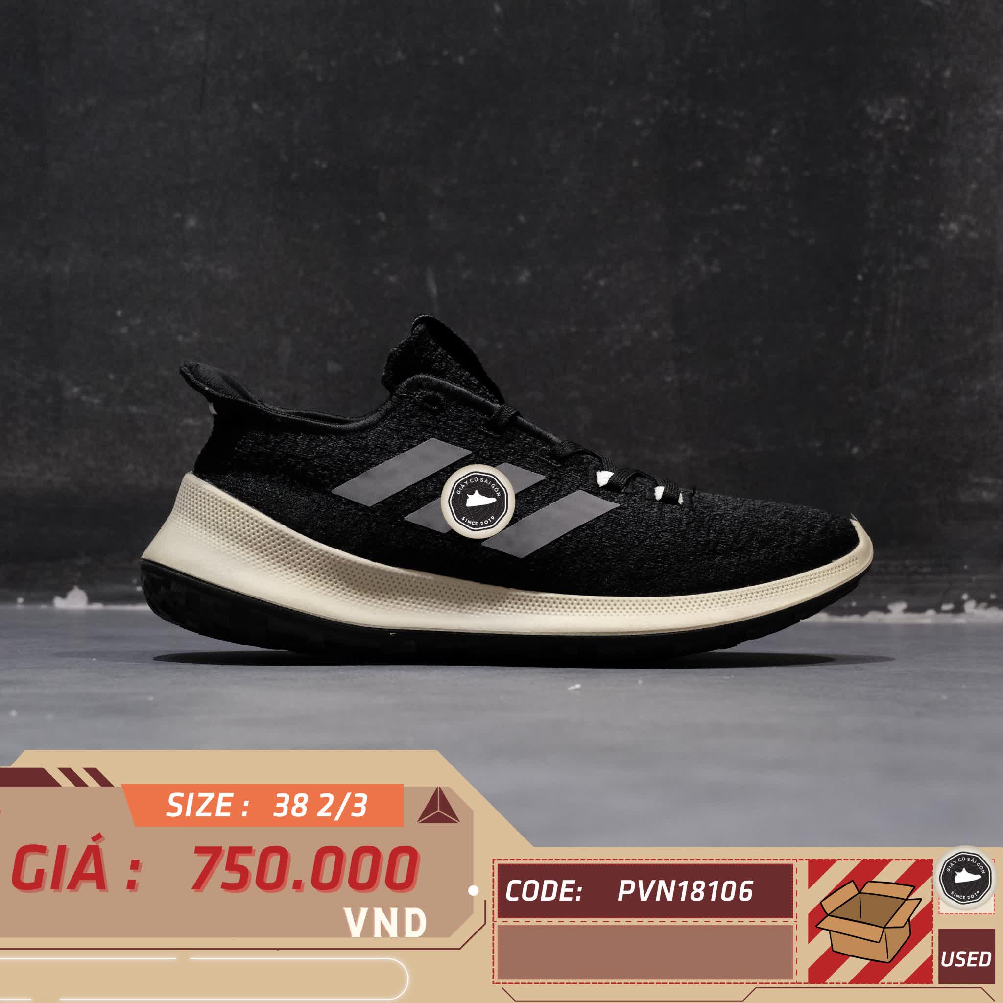 ADIDAS SENSEBOUNCE 'CORE BLACK' – G27384 – SIZE 38 2/3 – GIÀY 2HAND CHÍNH HÃNG