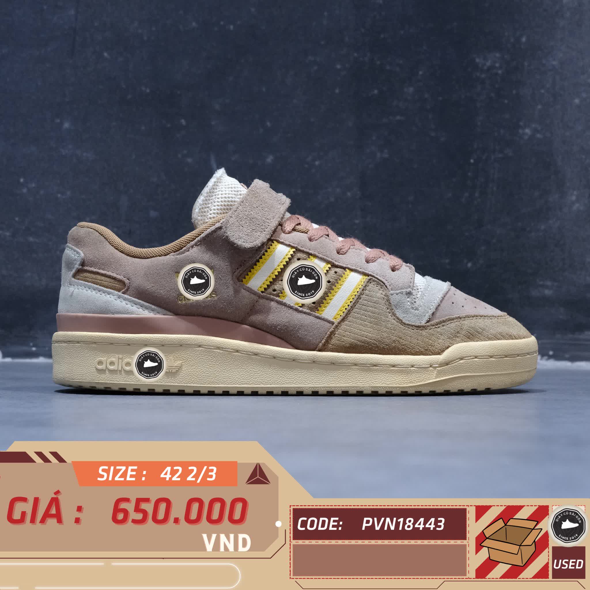 👟 ADIDAS FORUM 84 LOW 'CLAY STRATA' FZ6293 SIZE 42 2/3 - GIÀY 2HAND CHÍNH HÃNG 👟