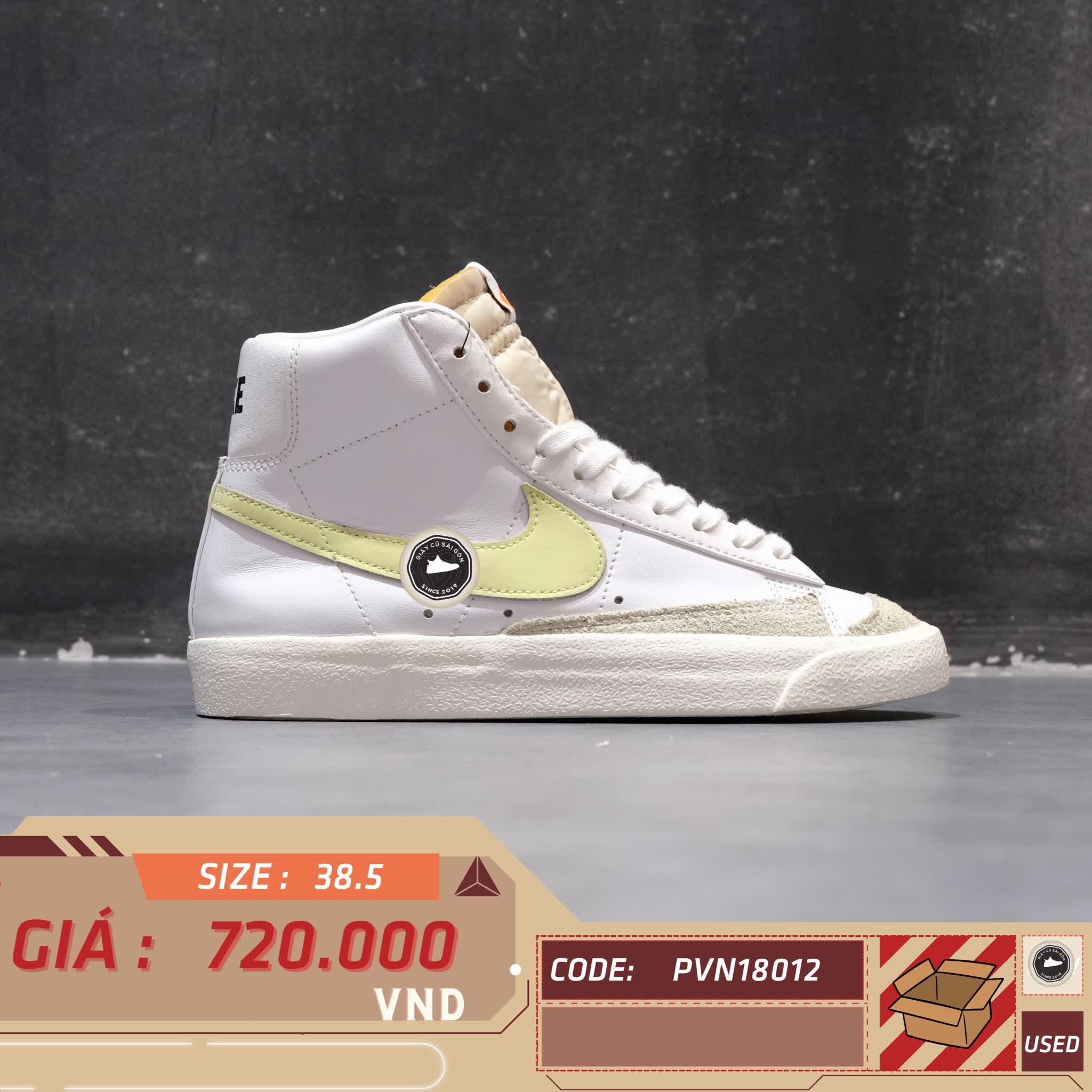 NIKE BLAZER MID '77 BARELY VOLT CZ1055 108 SIZE 38.5 - GIÀY 2HAND CHÍNH HÃNG