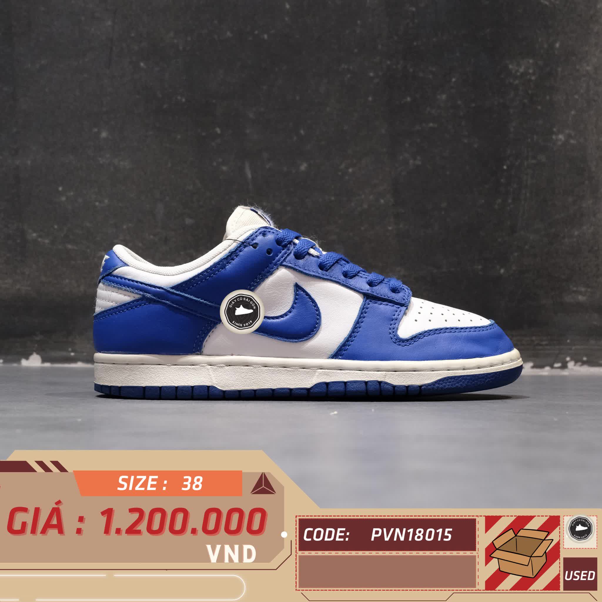 👟 NIKE DUNK LOW RETRO SP 'KENTUCKY' SIZE 38 - GIÀY 2HAND CHÍNH HÃNG 👟