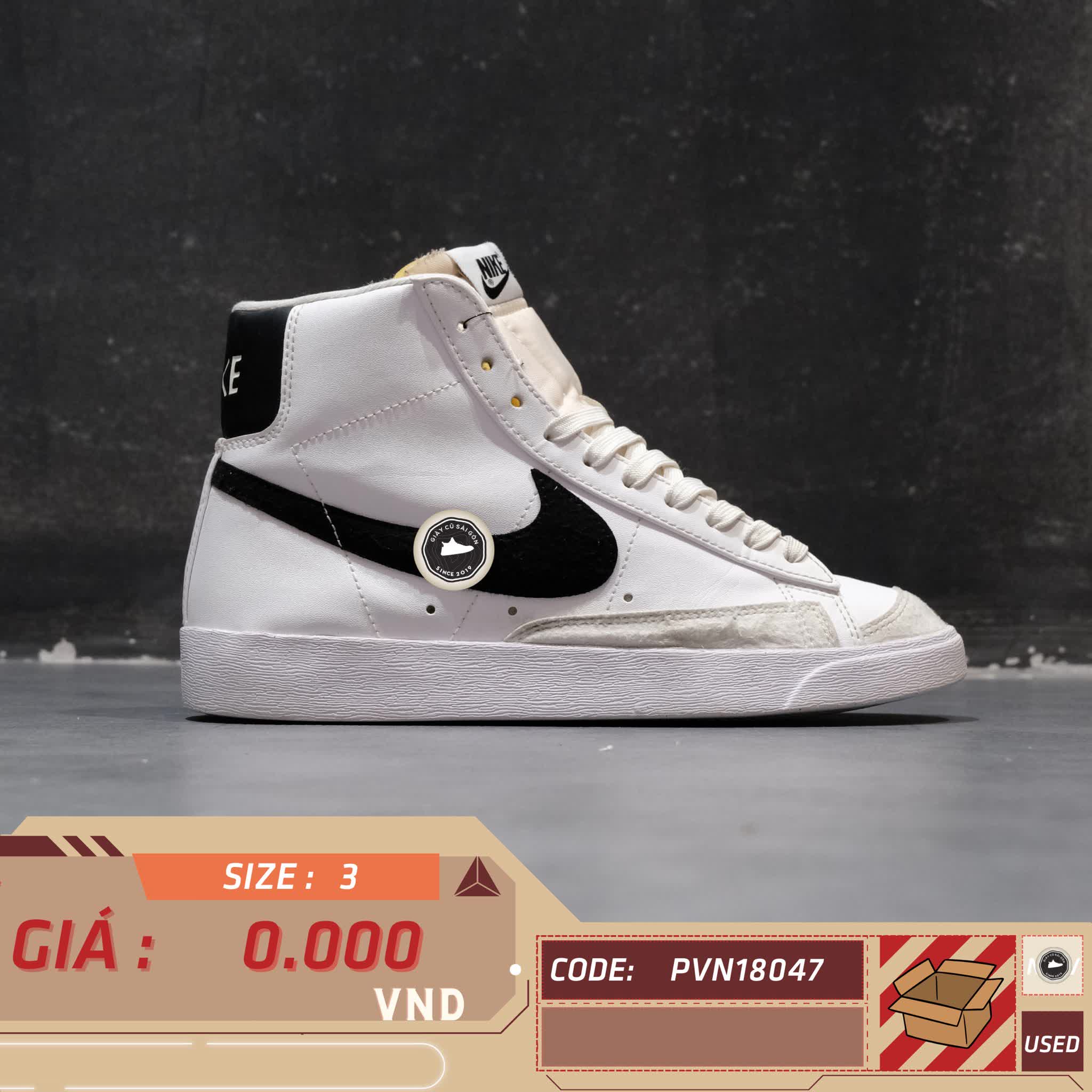 NIKE BLAZER MID '77 NEXT NATURE DO1344 101 SIZE 38.5 - GIÀY 2HAND CHÍNH HÃNG