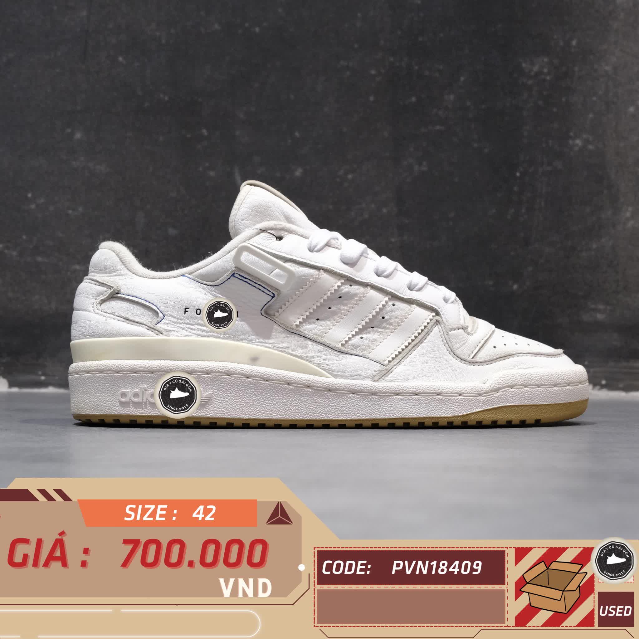 ADIDAS FORUM LOW 'WHITE GUM' – GX1072 – SIZE 42 – GIÀY 2HAND CHÍNH HÃNG