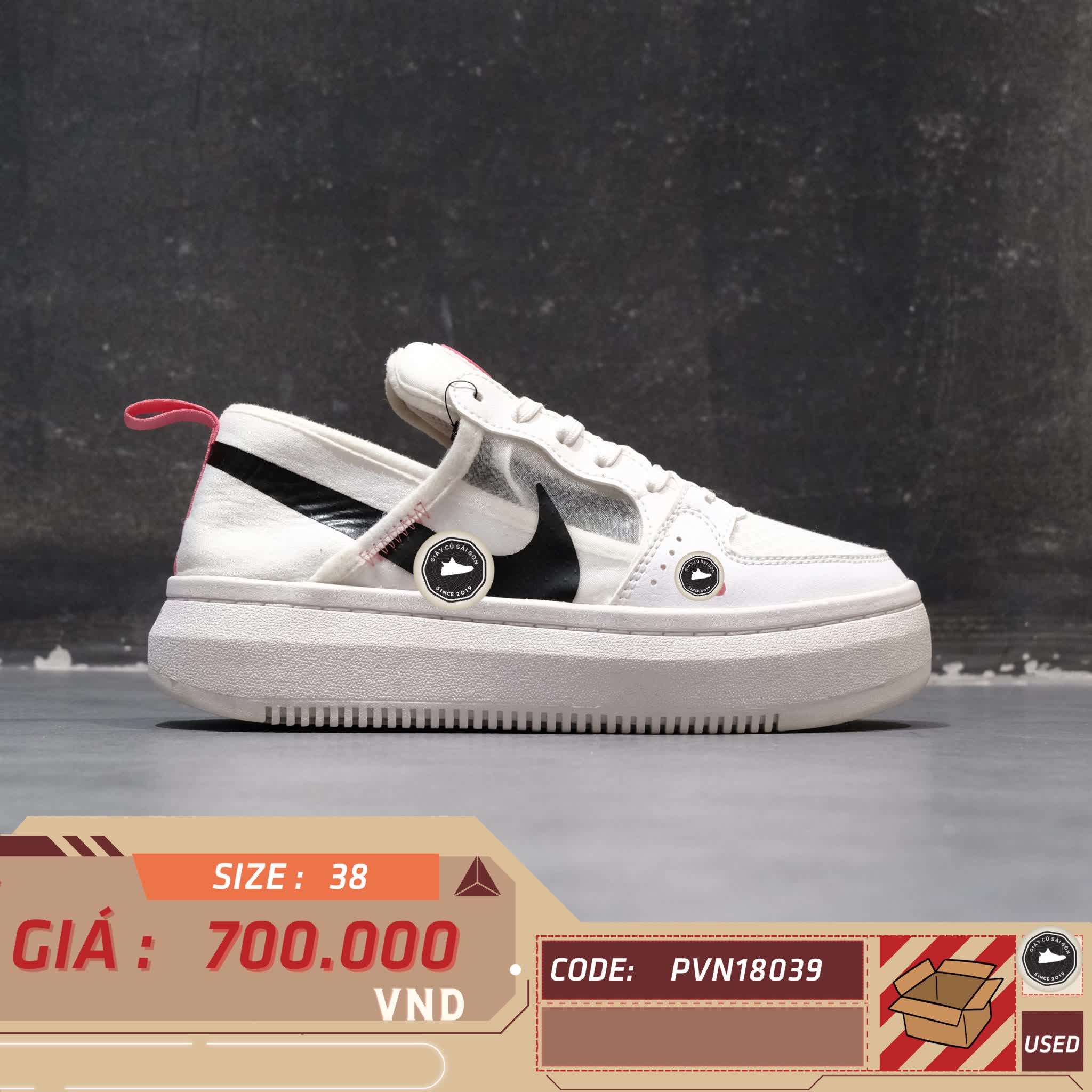 NIKE COURT ROYALE 2 NEXT NATURE CW6536 103 – SIZE 38 – GIÀY 2HAND CHÍNH HÃNG
