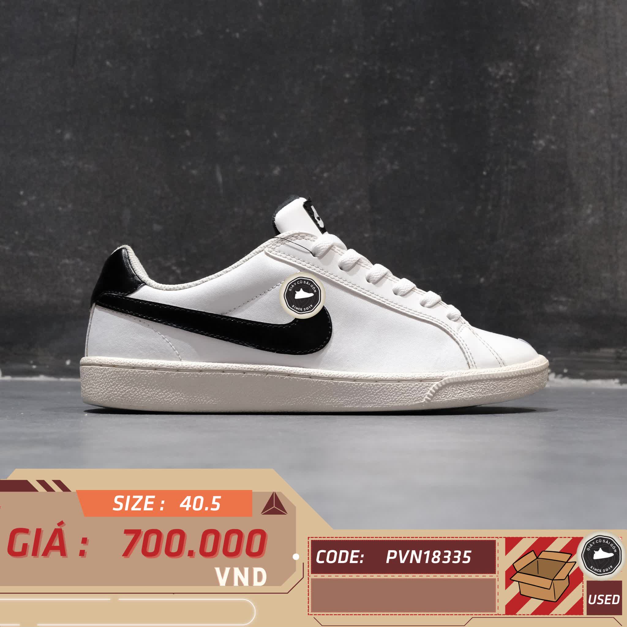 NIKE COURT ROYALE AC ‘WHITE BLACK’ – 574236-100 – GIÀY 2HAND CHÍNH HÃNG