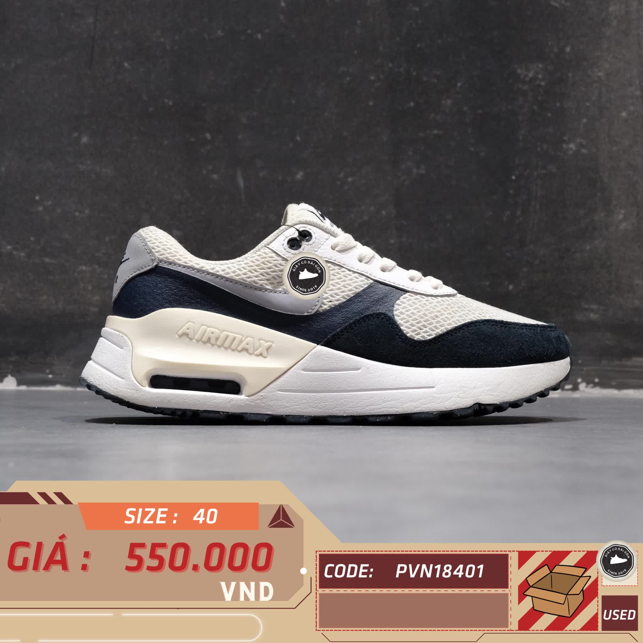 NIKE AIR MAX SYSTM 'WHITE OBSIDIAN' - DM9537-102 - GIÀY 2HAND CHÍNH HÃNG