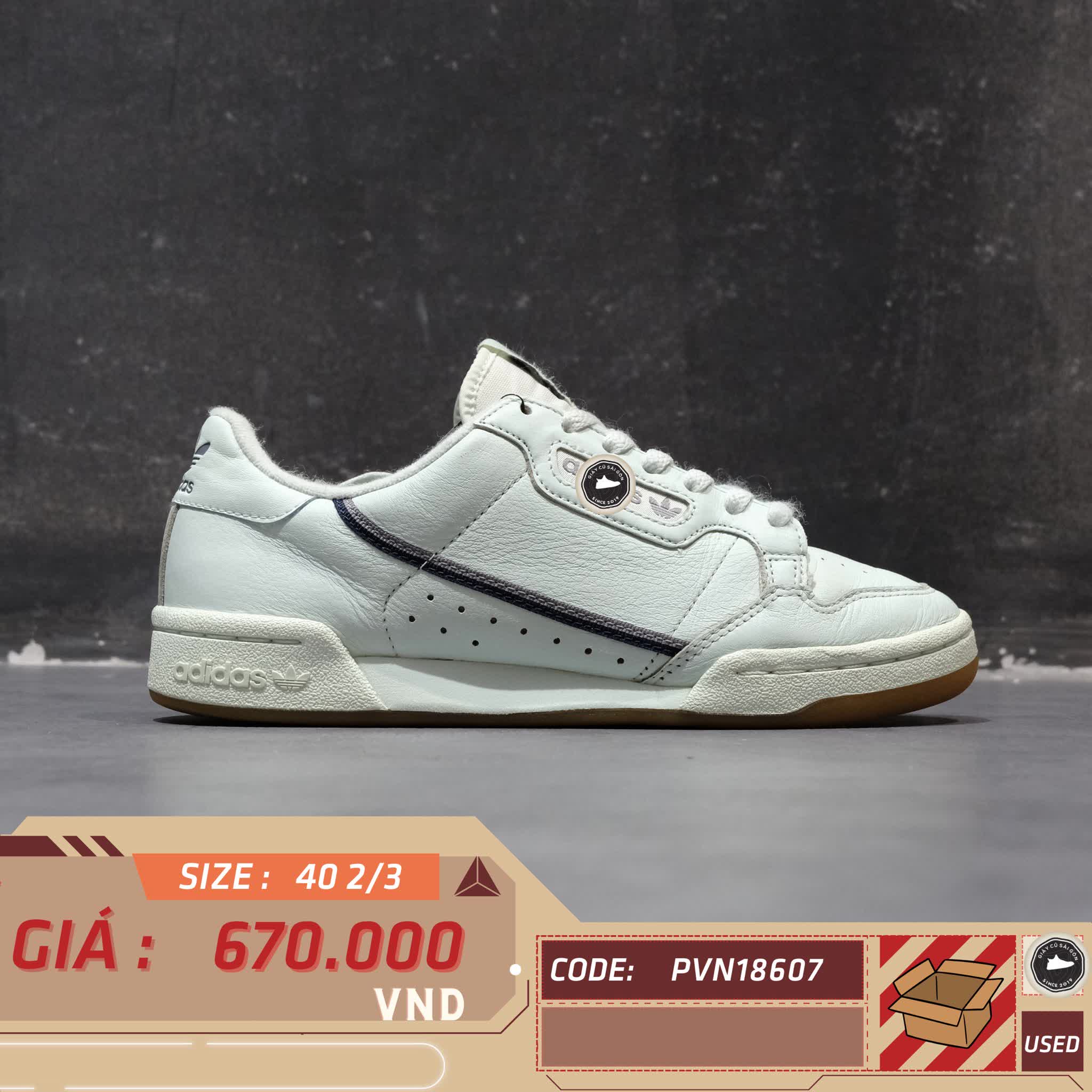 👟 ADIDAS CONTINENTAL 80 ‘ICE MINT’ BD7641 SIZE 40 2/3 GIÀY 2HAND CHÍNH HÃNG