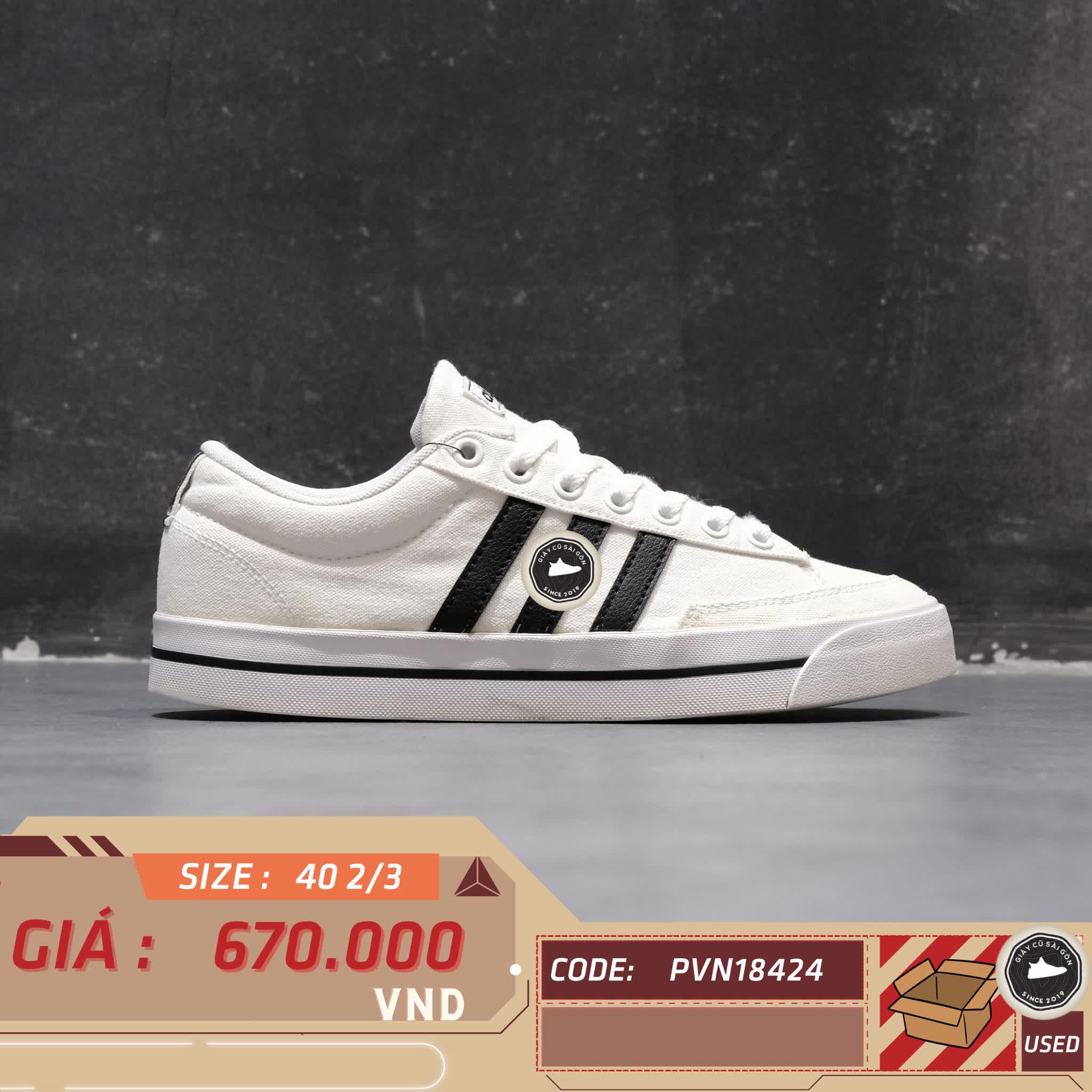 ADIDAS COURTBEAT GW8367 SIZE 40 2/3 GIÀY 2HAND CHÍNH HÃNG
